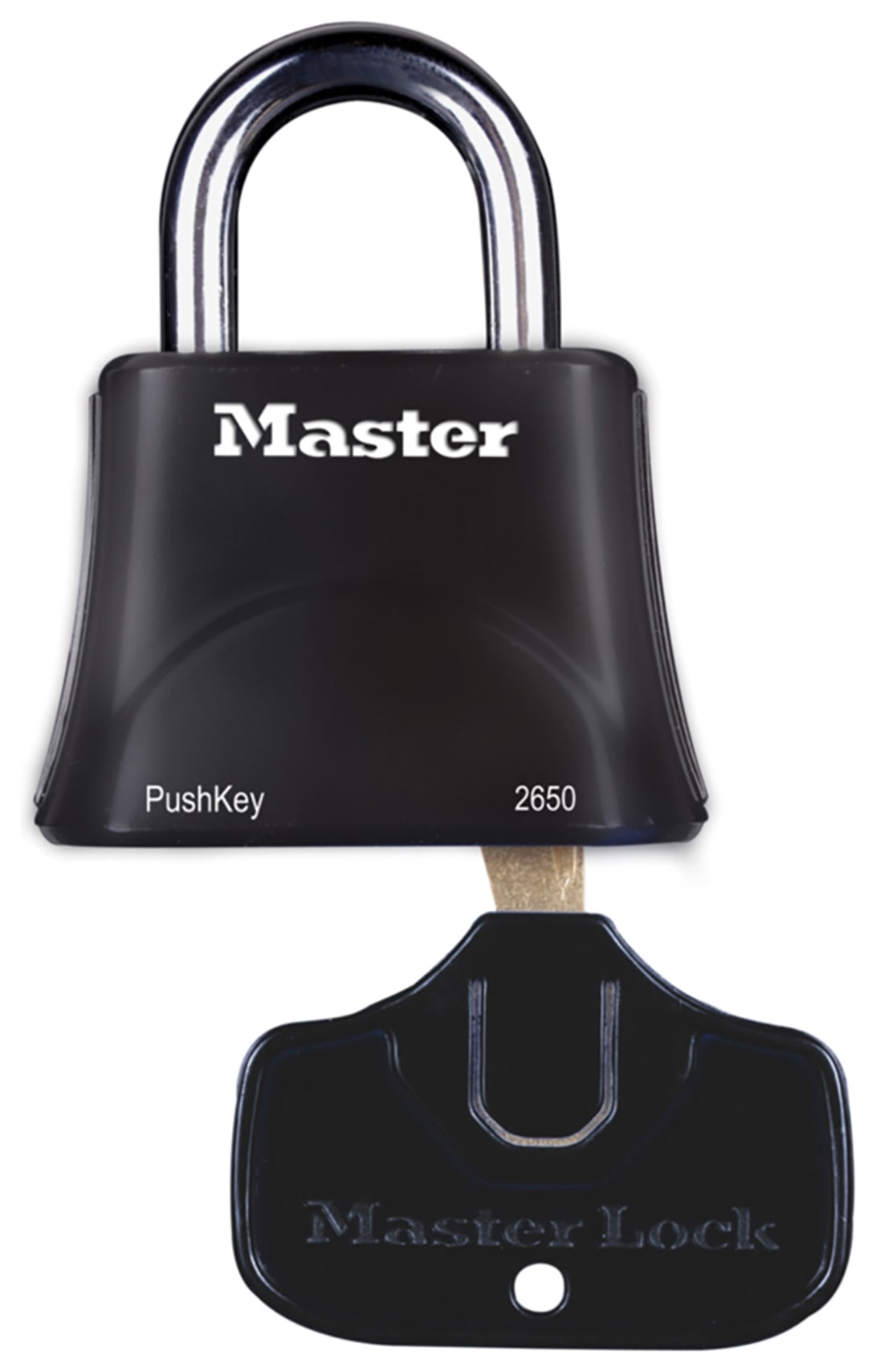 Master Lock Padlock with Push Key - Black