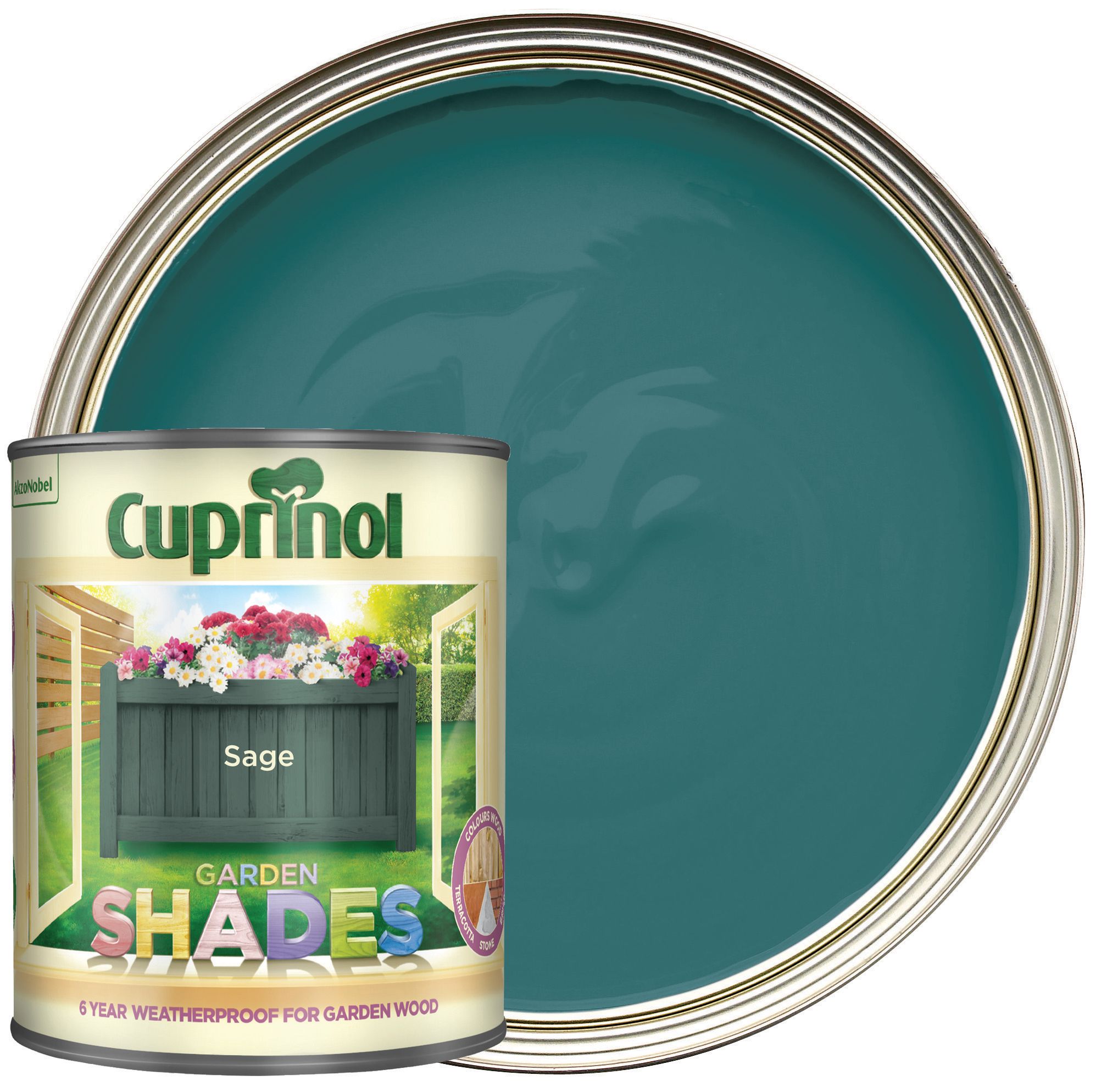 Image of Cuprinol Garden Shades Matt Wood Treatment - Sage 1L