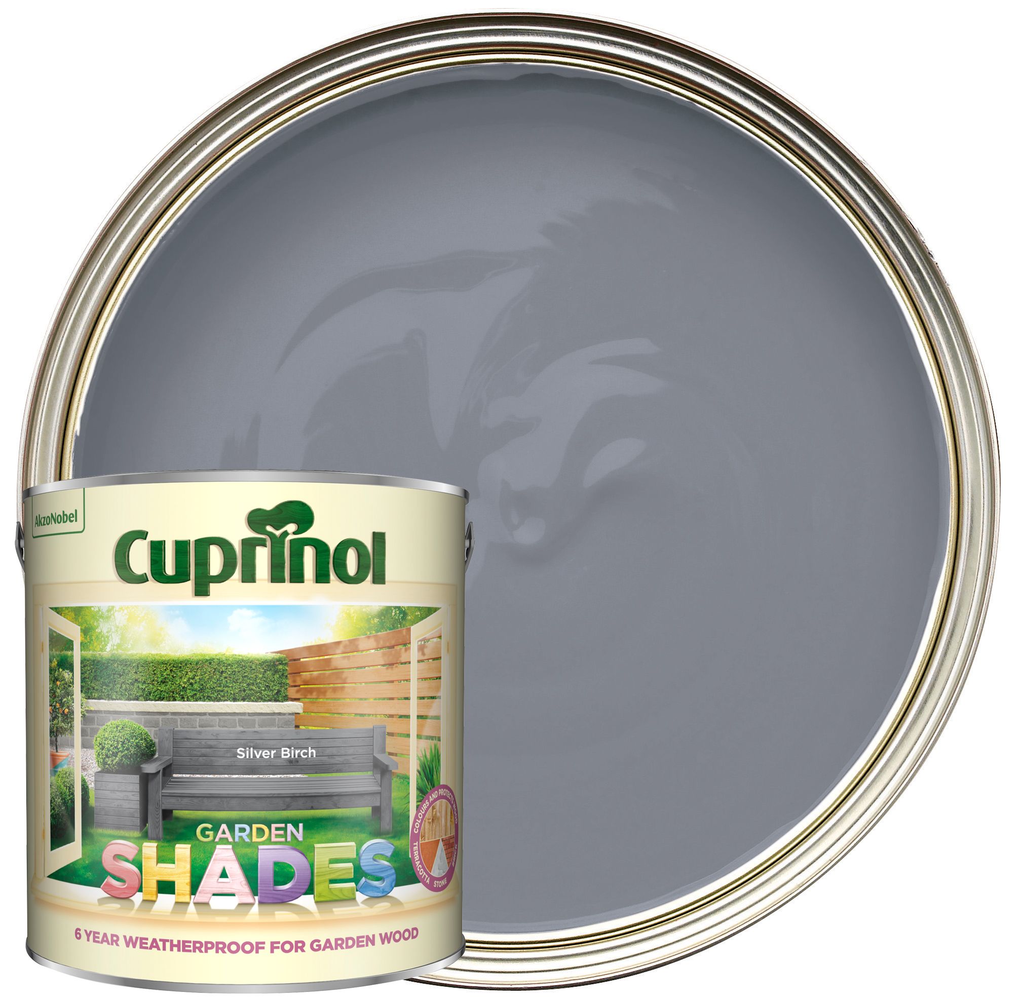 Cuprinol Garden Shades Matt Wood Treatment - Silver Birch - 2.5L