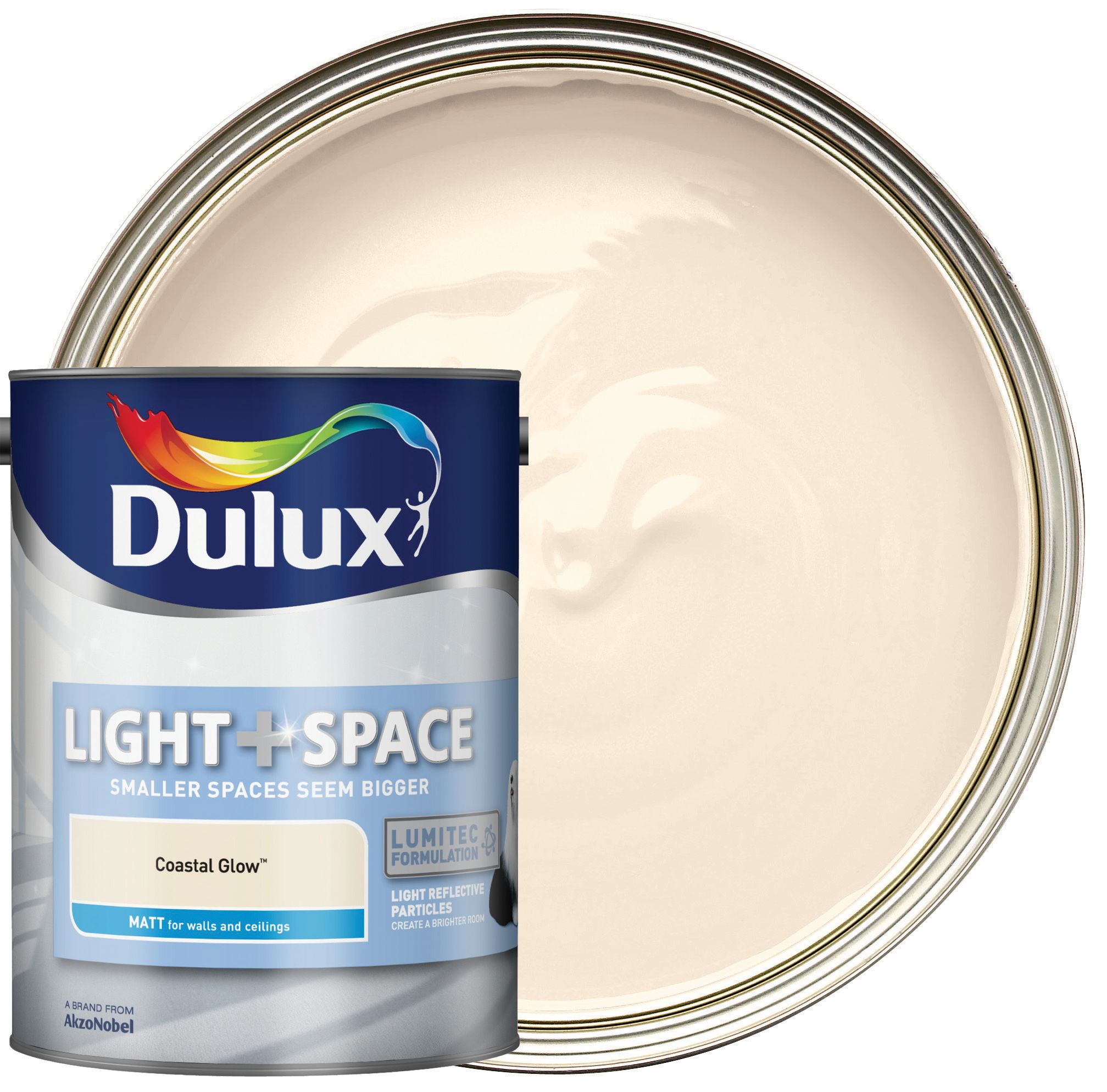 Dulux Light+ Space Matt Emulsion Paint - Coastal Glow - 5L