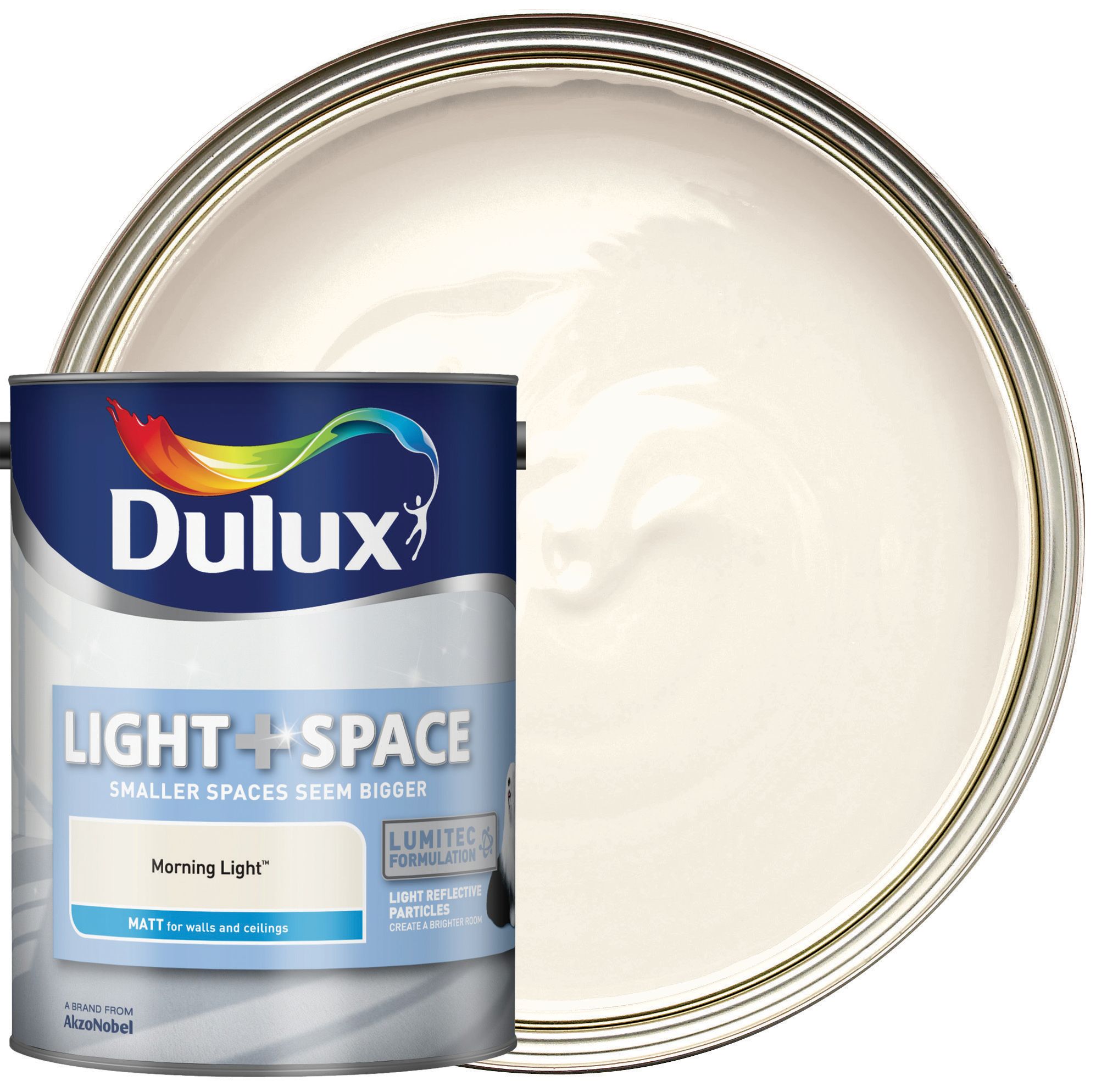 Dulux Light + Space Matt Emulsion Paint - Morning Light - 5L | Wickes.co.uk