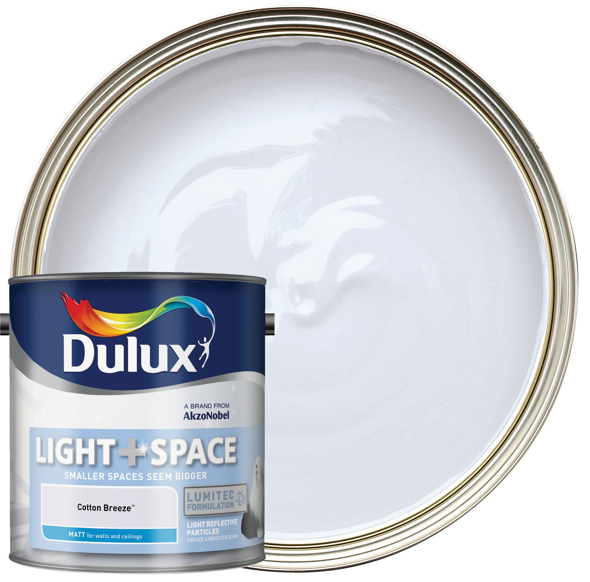 Dulux Light + Space Matt Emulsion Paint Cotton Breeze 2.5L Wickes.co.uk