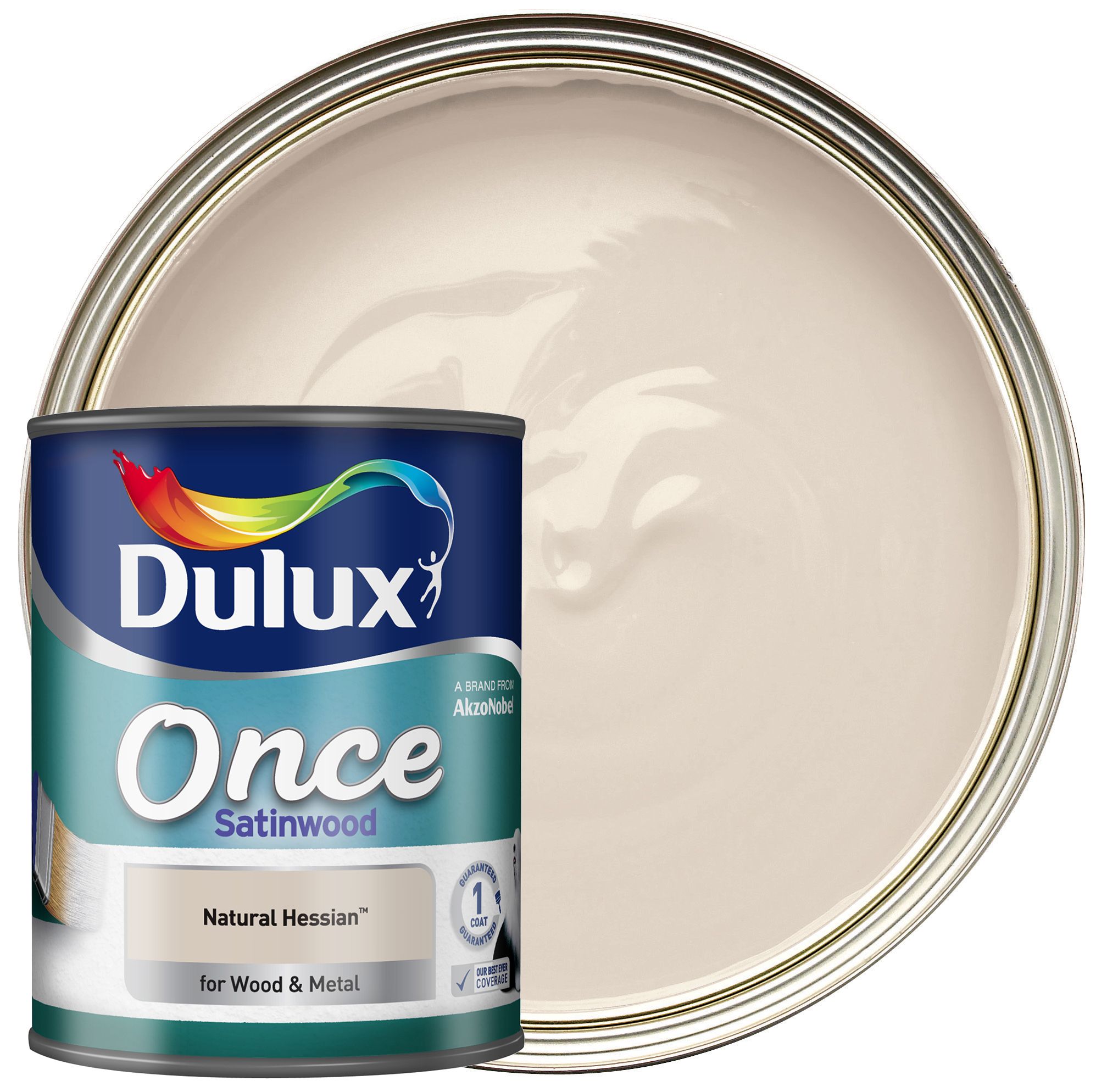 Image of Dulux Once Satinwood Natural Hessian 750ml