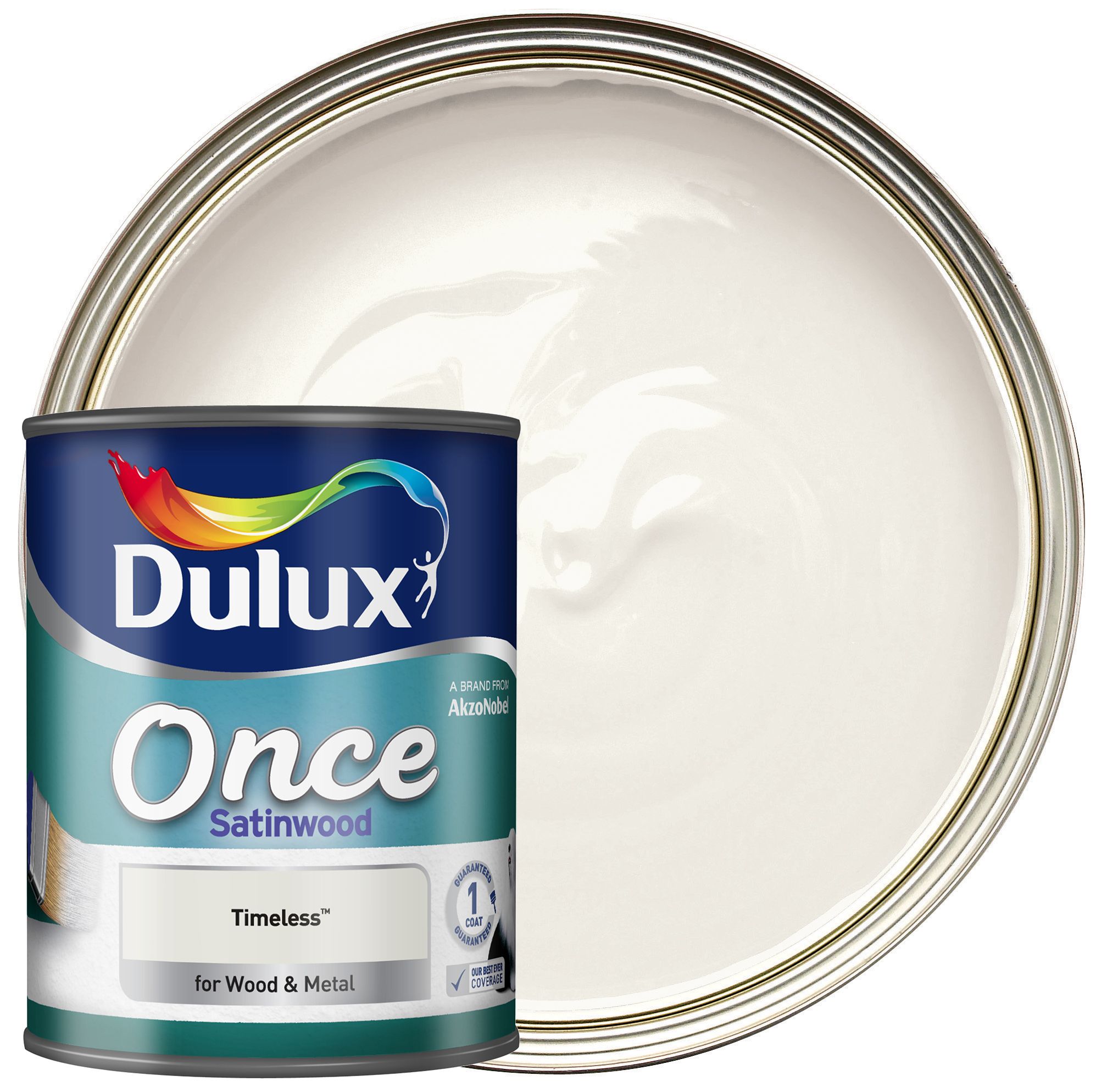 Image of Dulux Once Satinwood Timeless 750ml