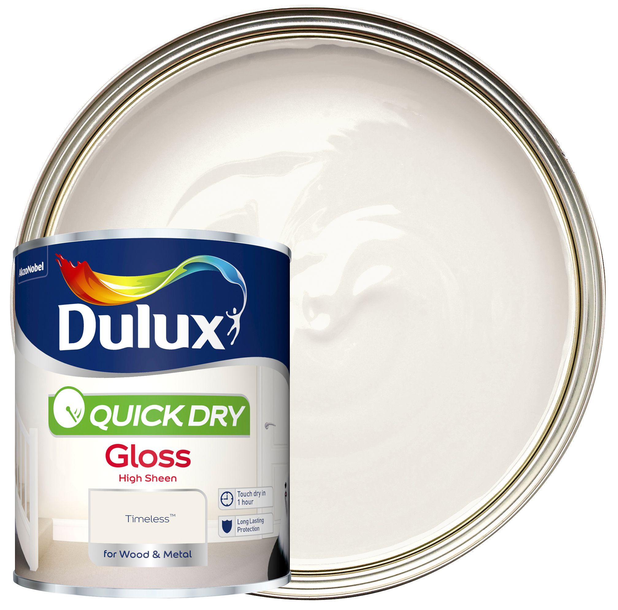 Dulux Quick Dry Gloss Paint - Timeless - 750ml