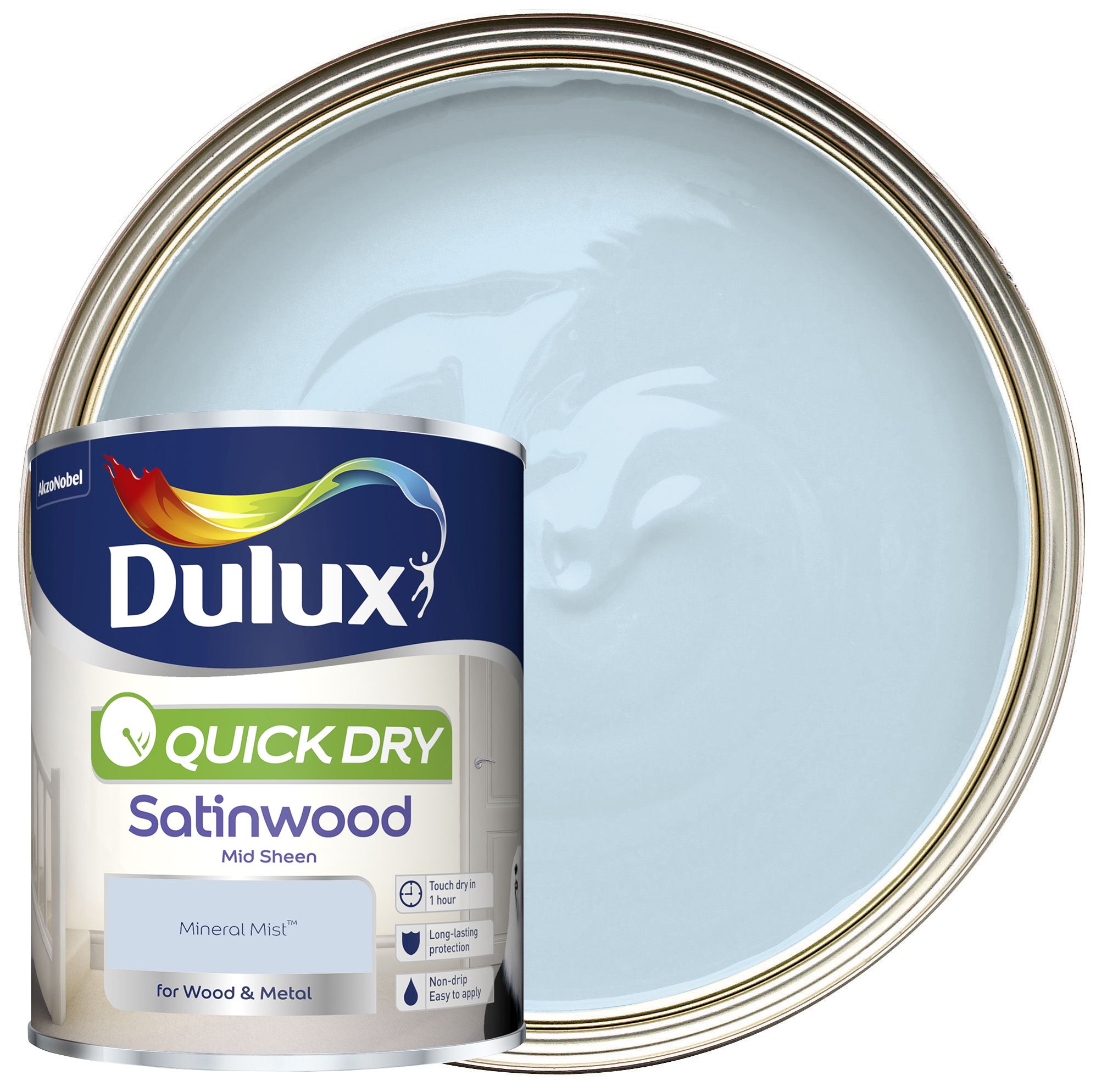 Image of Dulux Qd Satinwood Mineral Mist 750ml