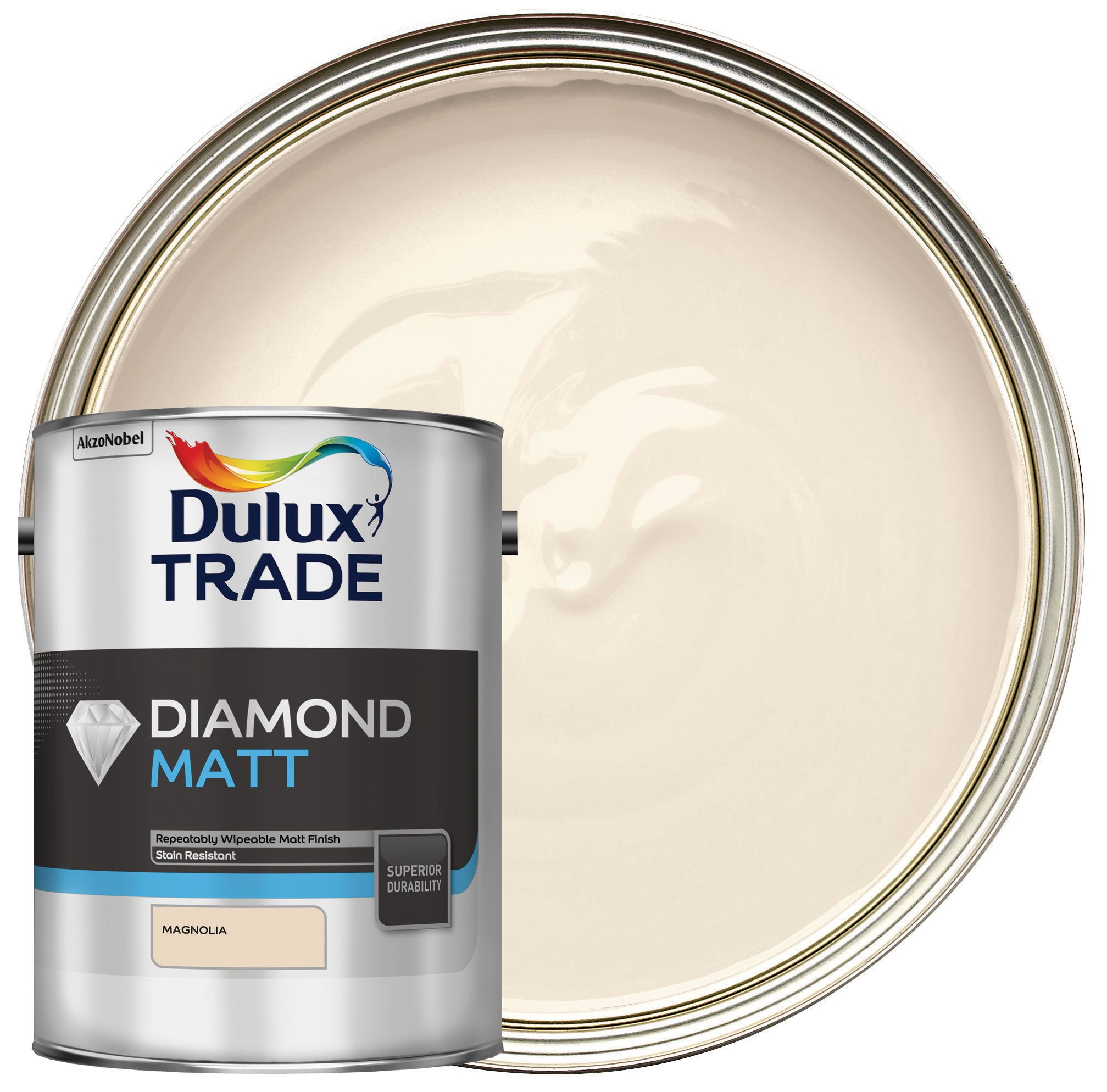 Image of Dulux Trade Diamond Matt Emulsion Paint - Magnolia - 5L