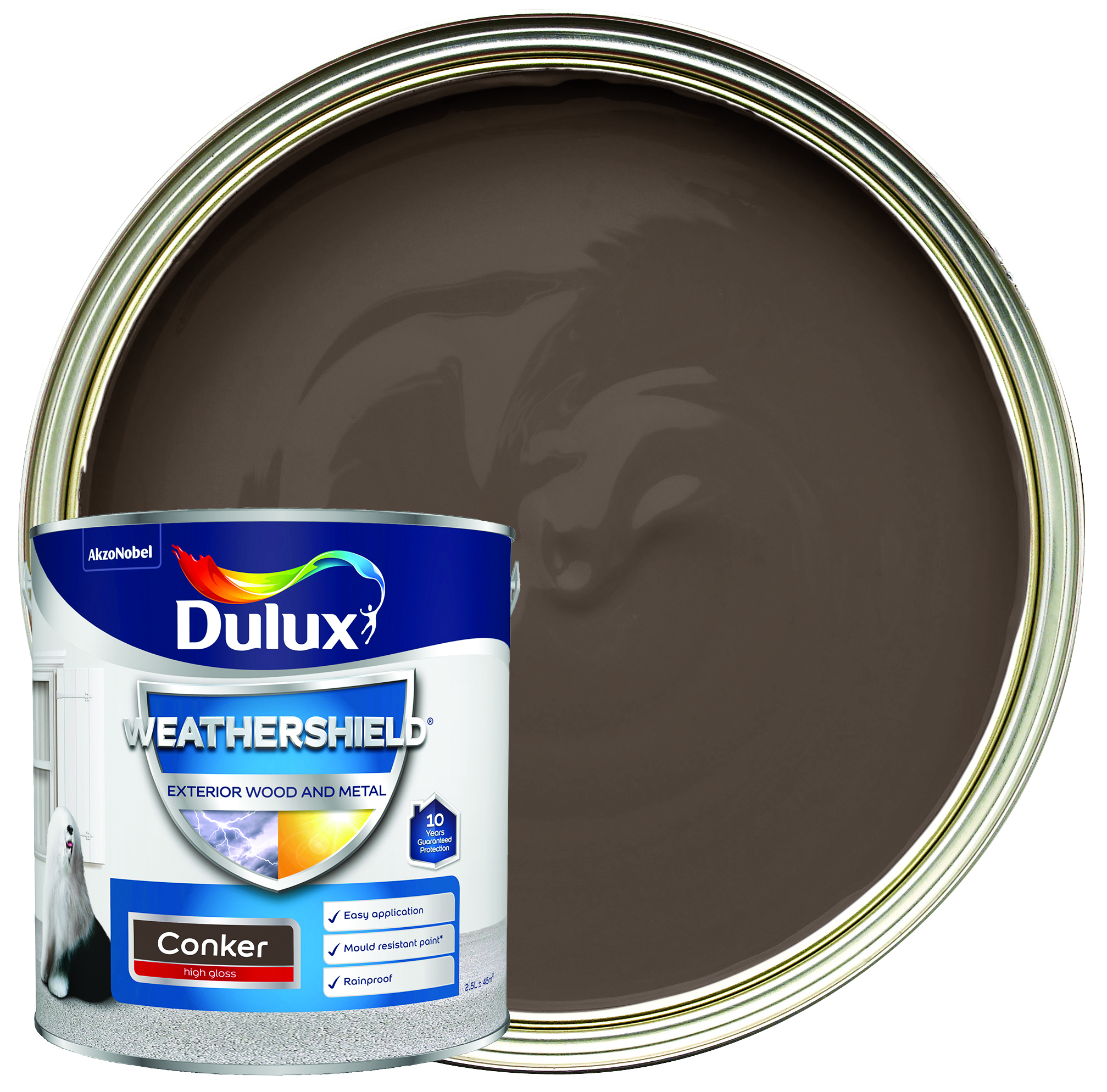 Image of Dulux Weathershield Gloss - Conker - 2.5L