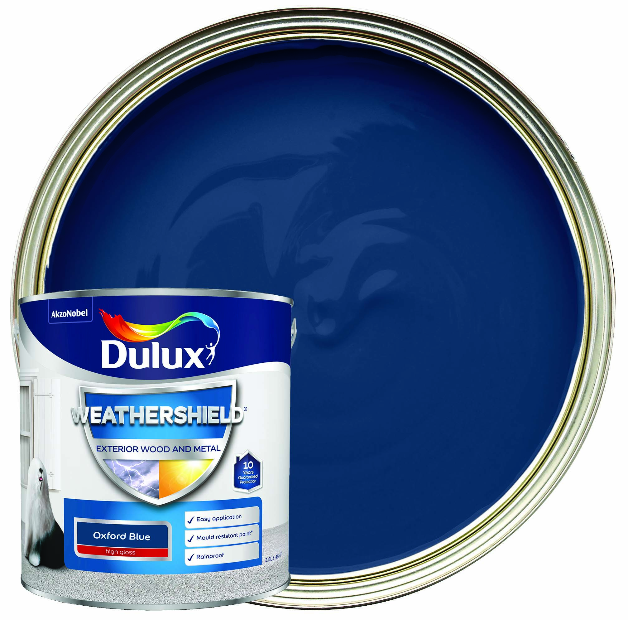 Dulux Weathershield Gloss Paint - Oxford Blue - 2.5L