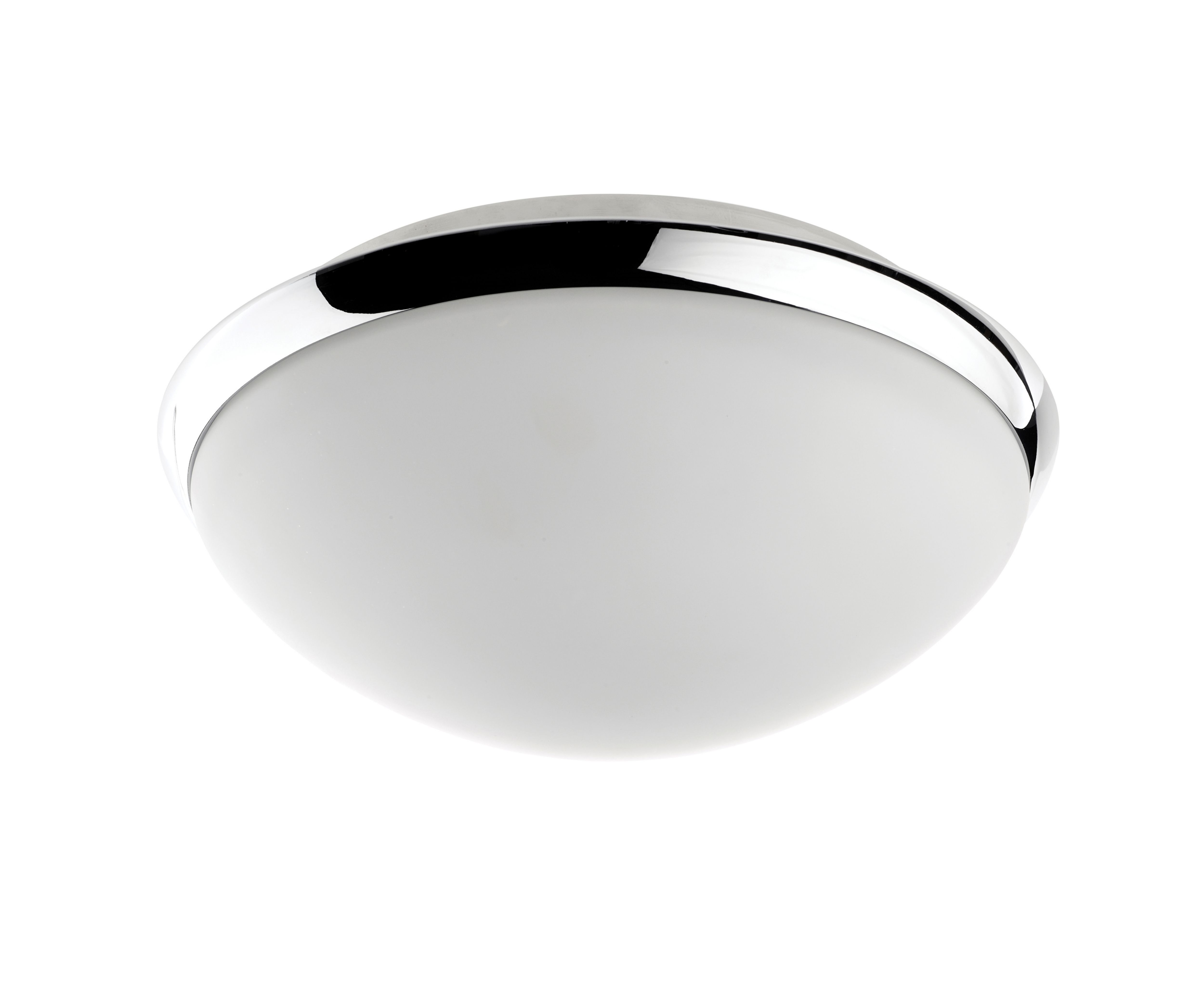 Image of Sensio Glass & Chrome Cora Dome LED Ceiling Light - 12W