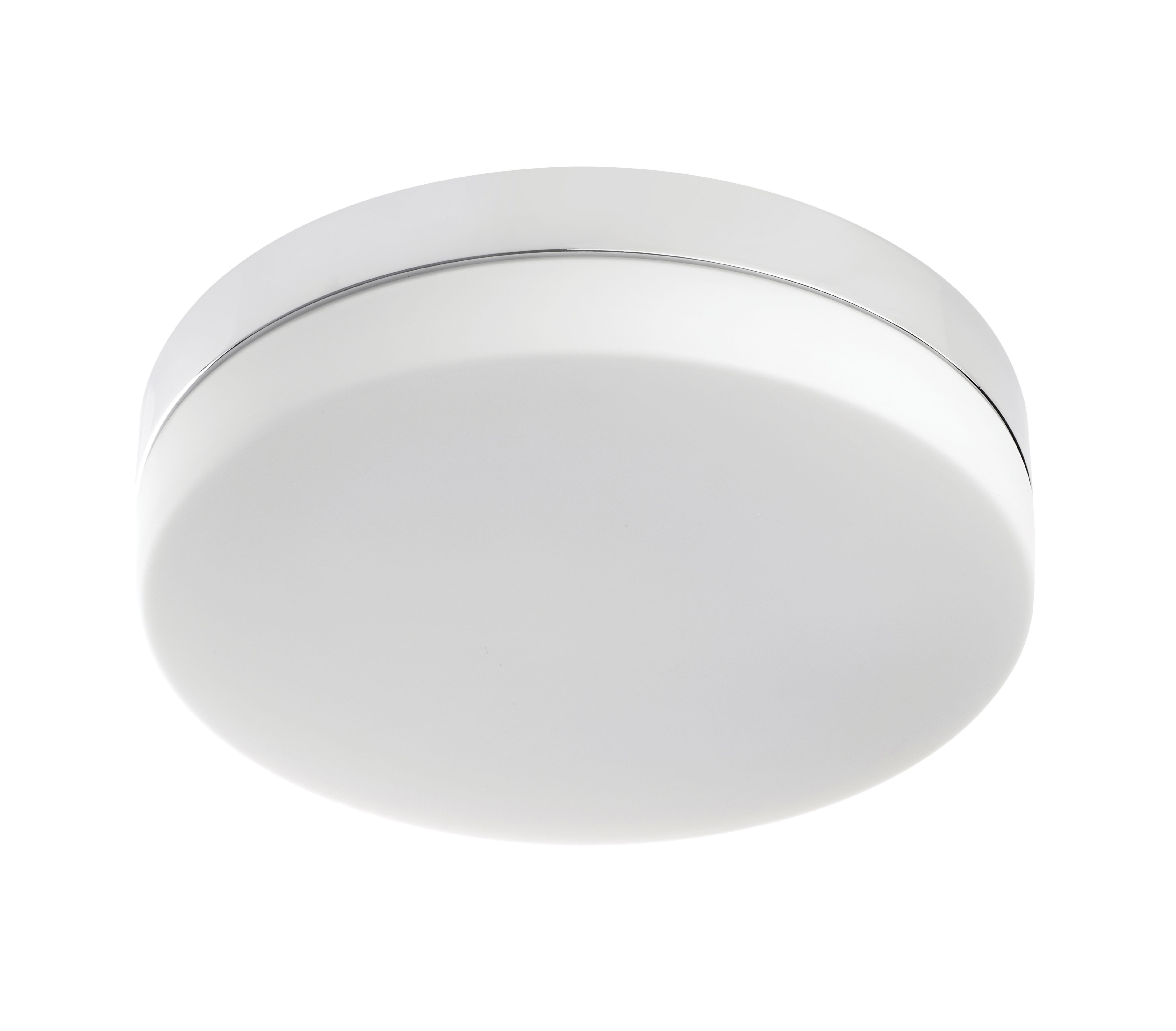 Image of Sensio Hudson Glass Flat Round LED Ceiling Light - 18W