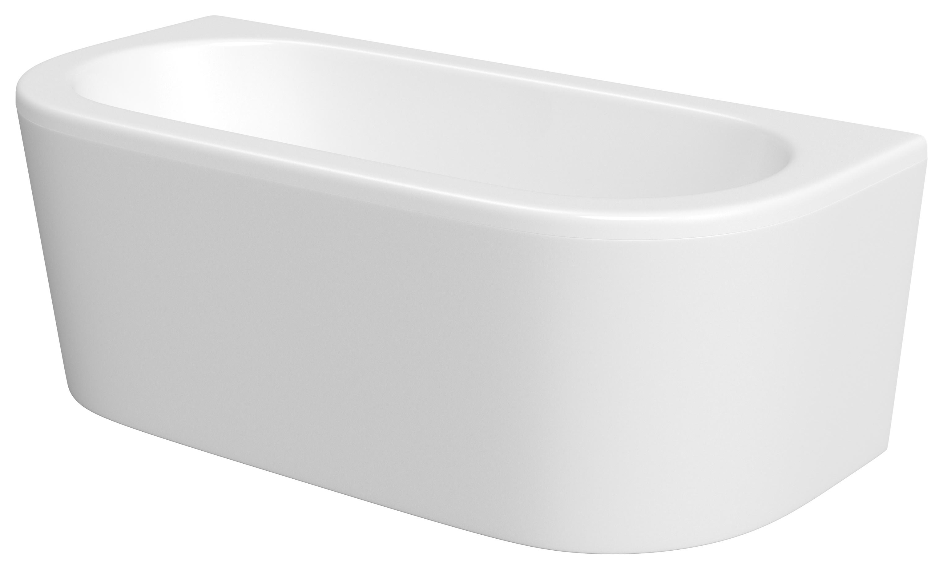 Image of Wickes Blend D-Shaped Bath with Panel - 1700mm x 800mm