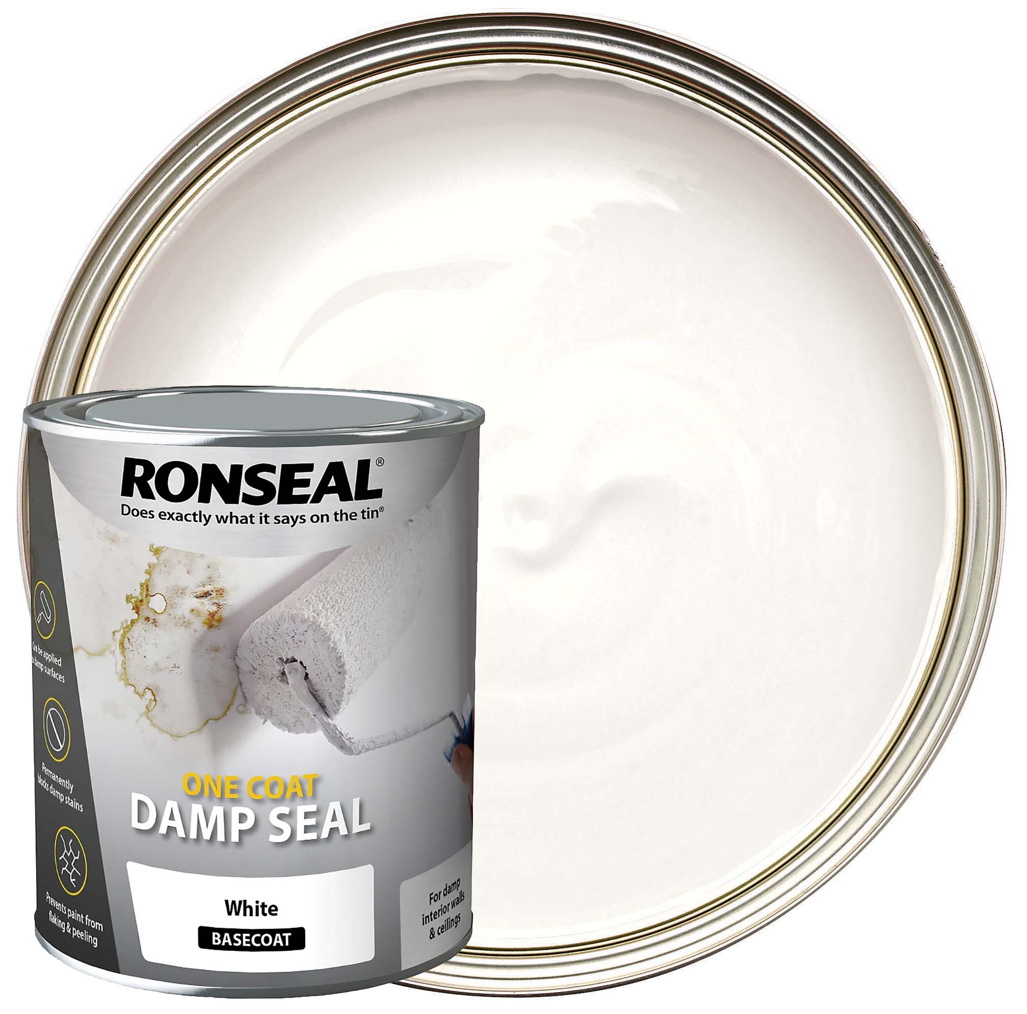 Ronseal One Coat Damp Seal - White - 750ml