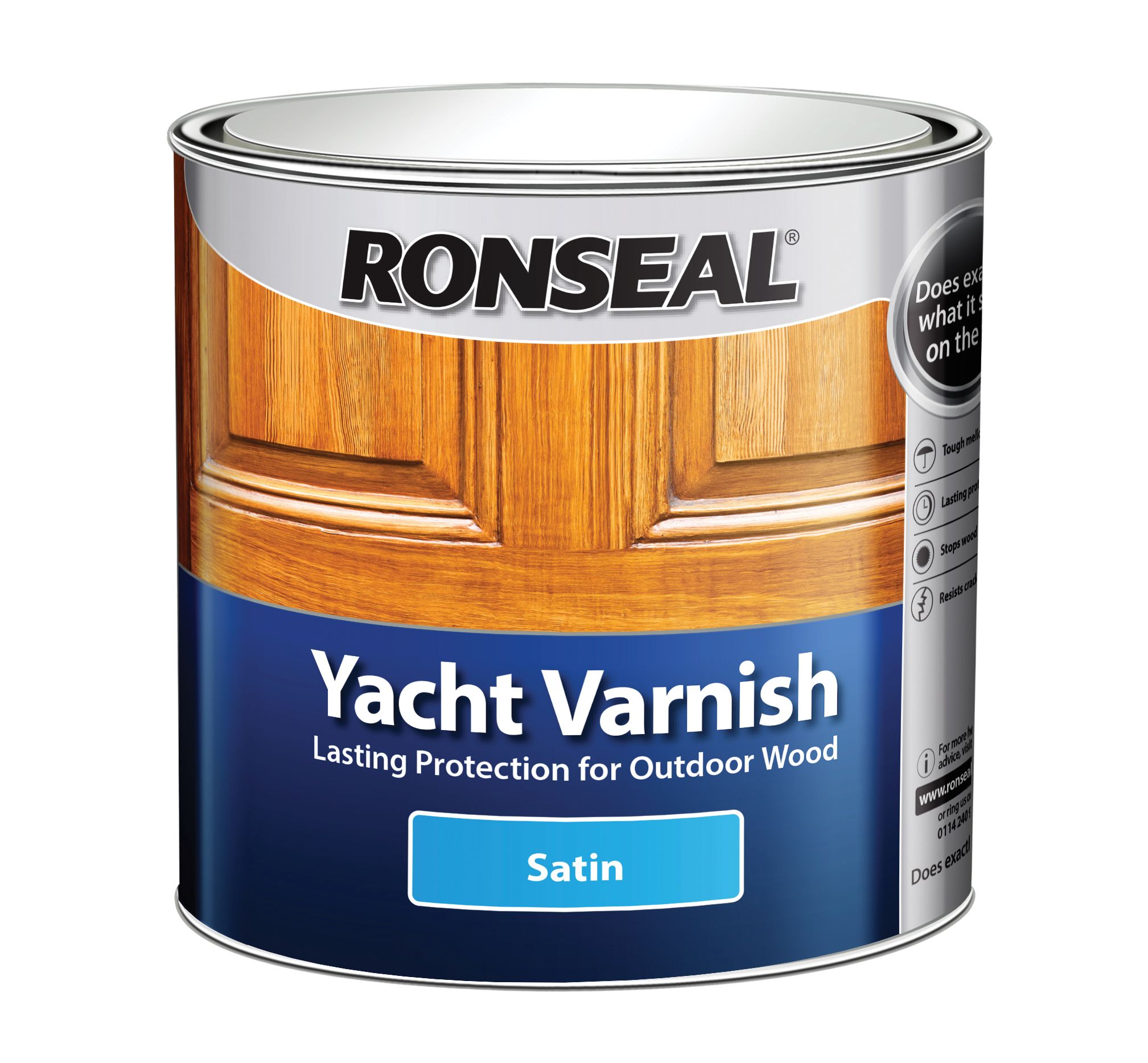 Image of Ronseal Yacht Varnish - Clear Satin 2.5L