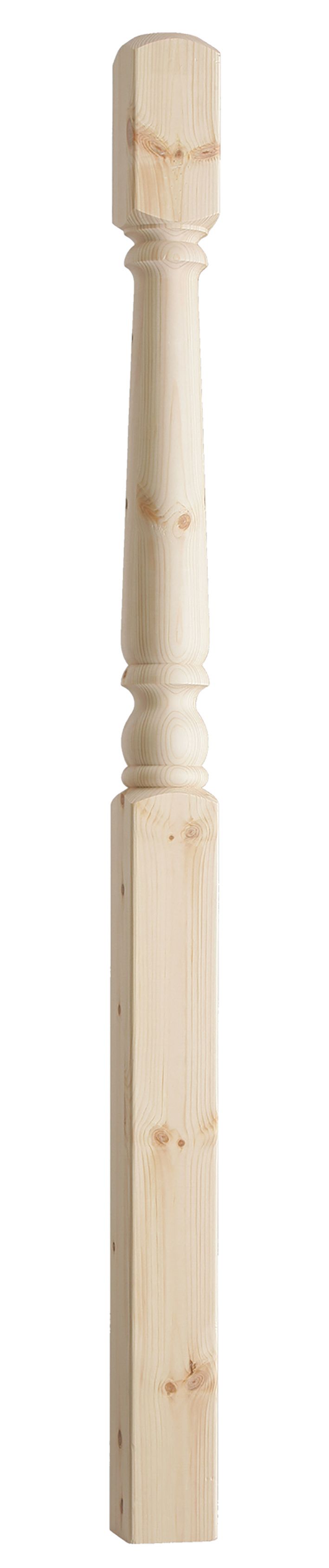 Image of Wickes Pine Turned Newel 1500 x 90 x 90mm