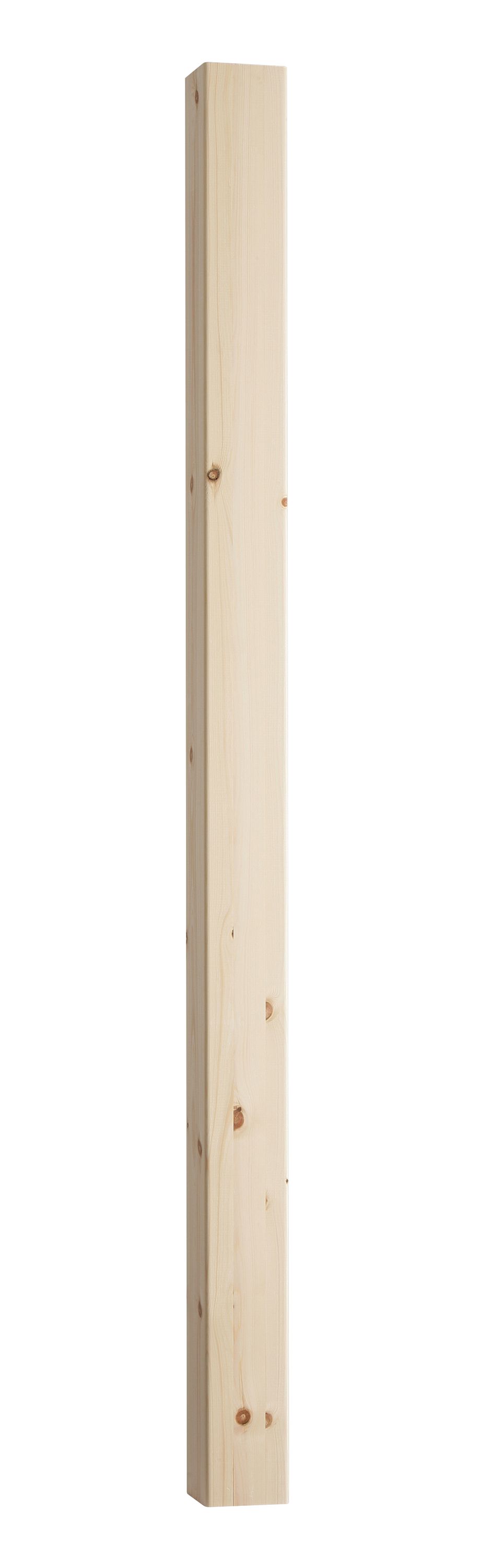 Wickes Pine Chamfered Newel 1500 x 90 x 90mm