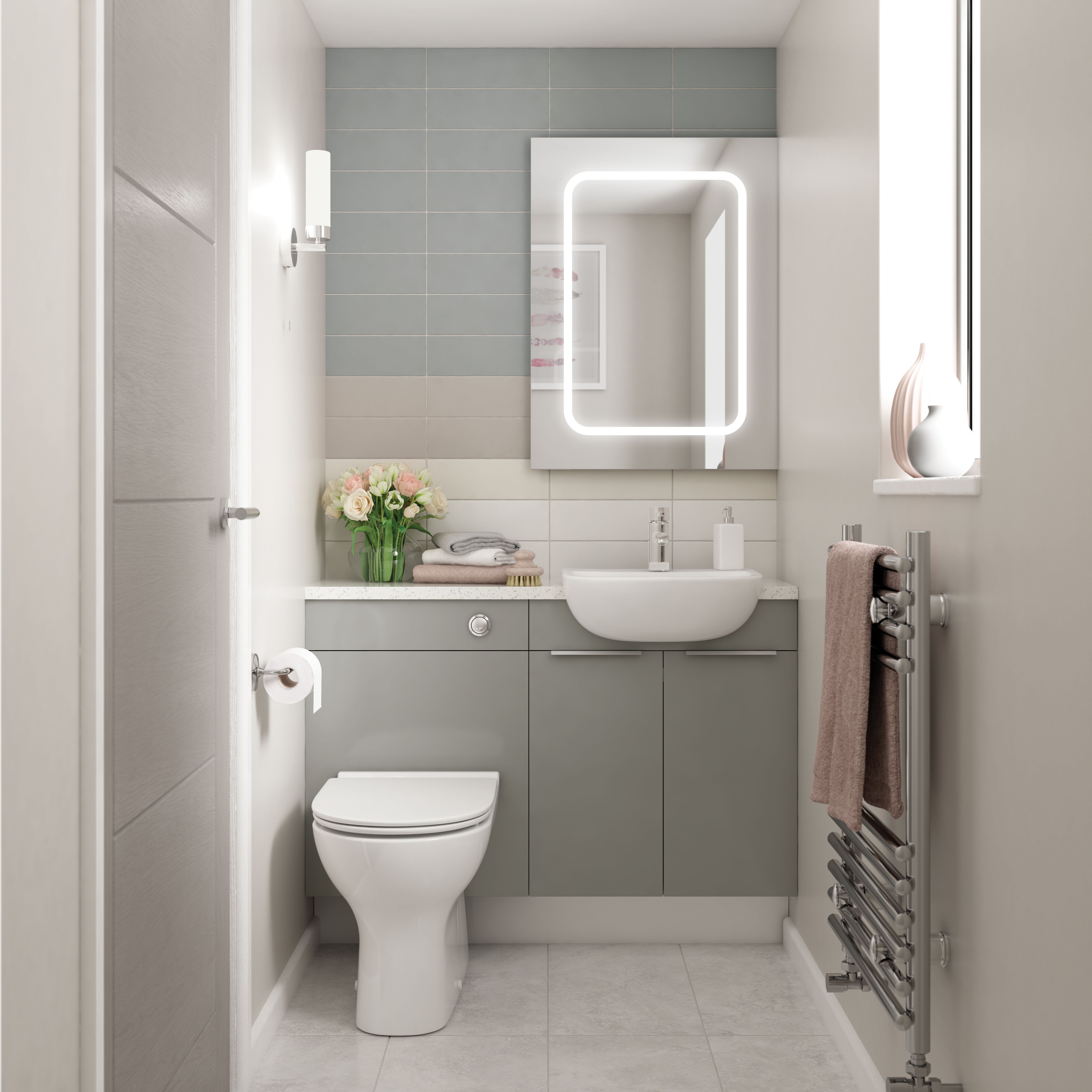 Image of Wickes Vienna Grey Open Display Unit - 300 x 735mm