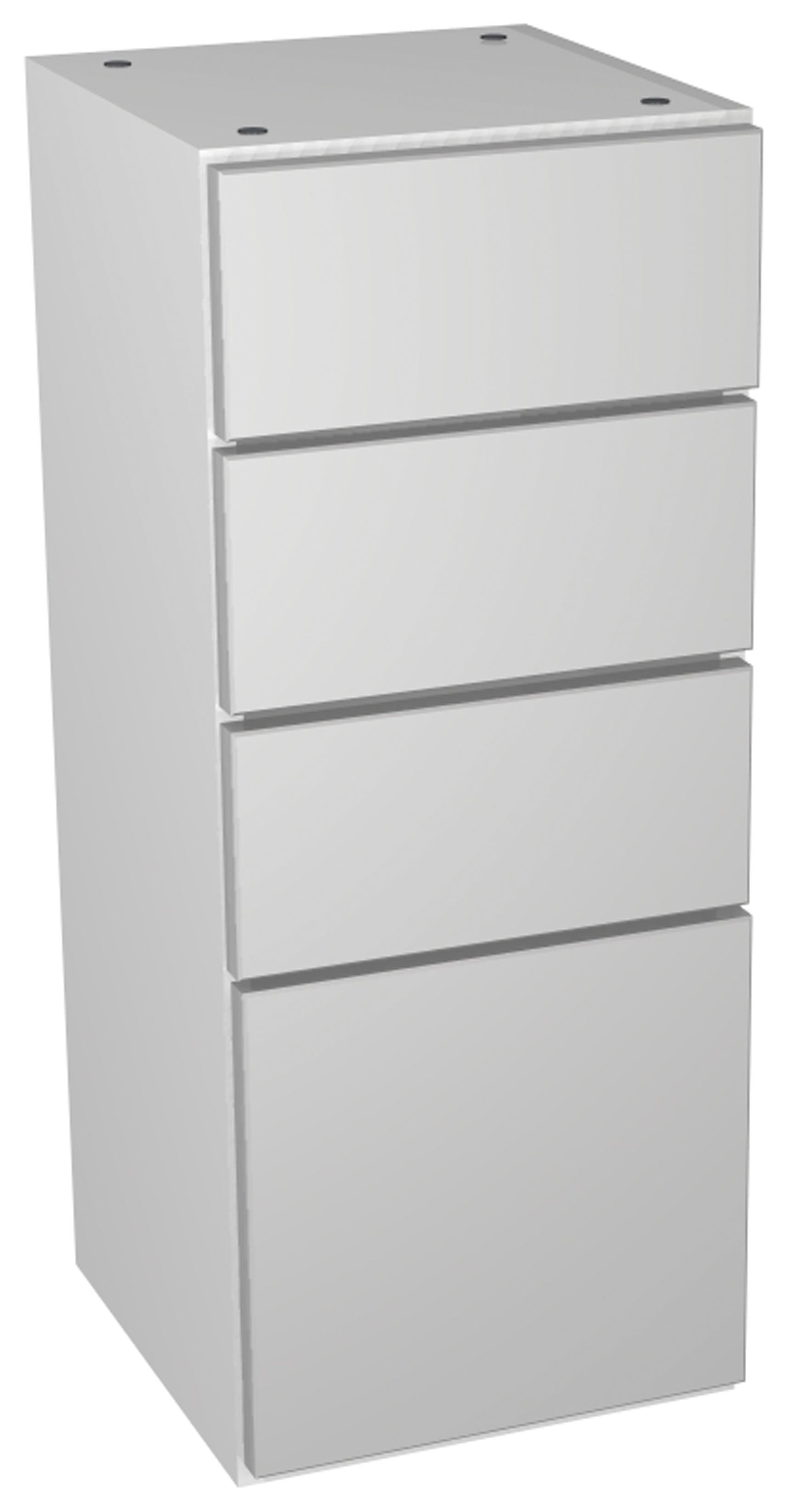 Image of Wickes Vienna Grey 4 Drawer Storage Unit - 300 x 735mm