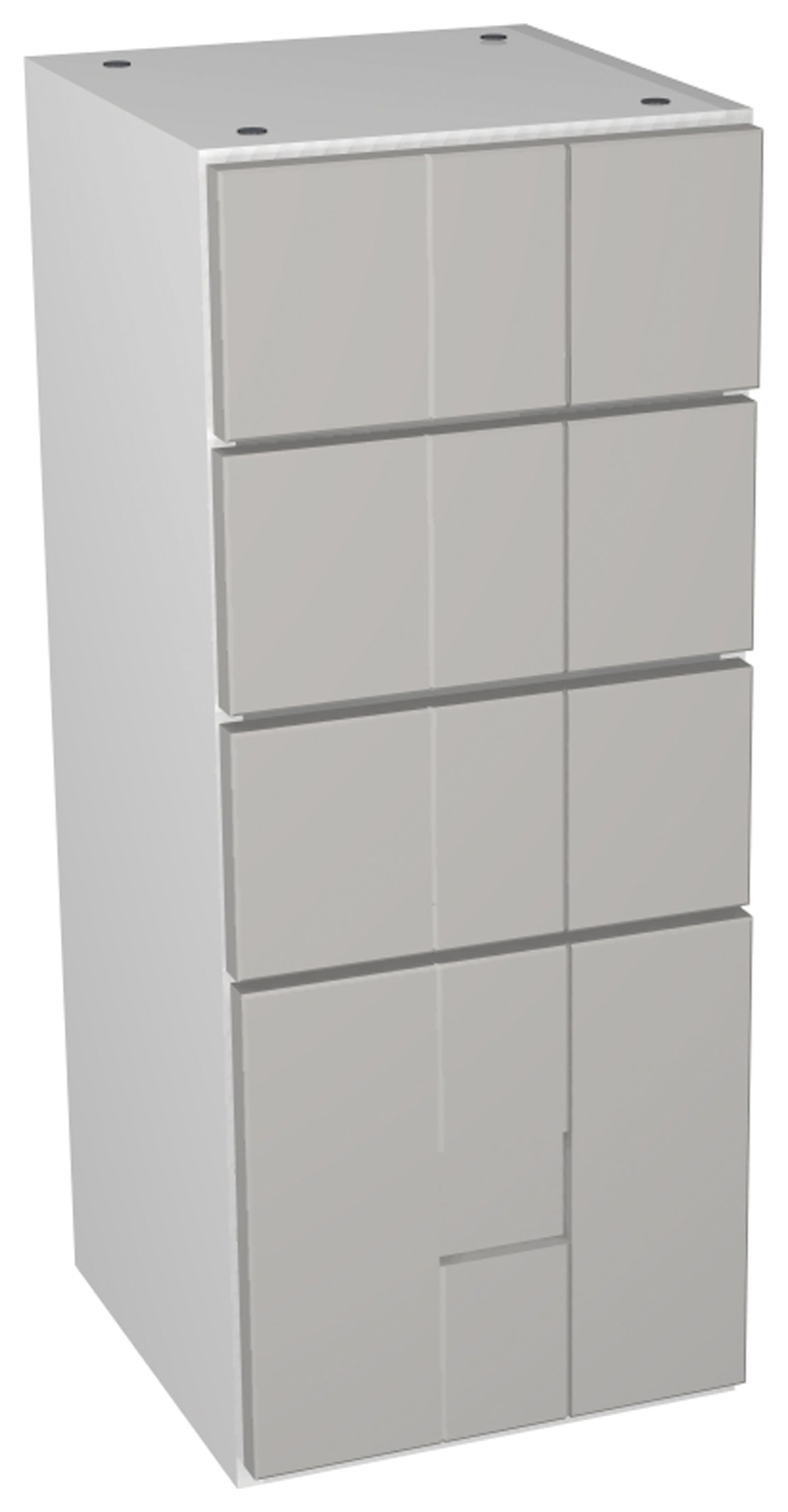 Image of Wickes Vermont Grey 4 Drawer Storage Unit - 300 x 735mm