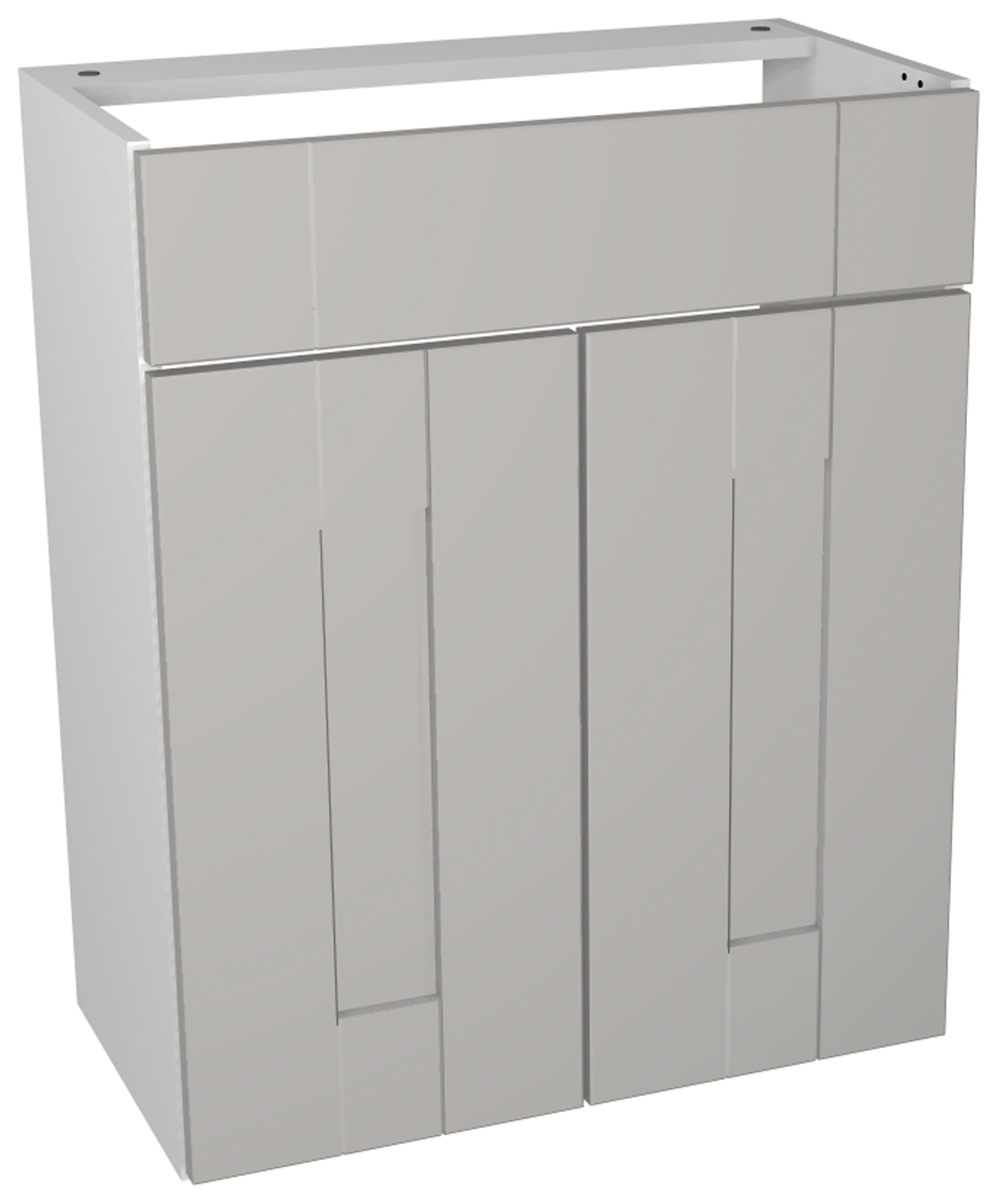 Image of Wickes Vermont Grey Vanity Unit - 600 x 735mm