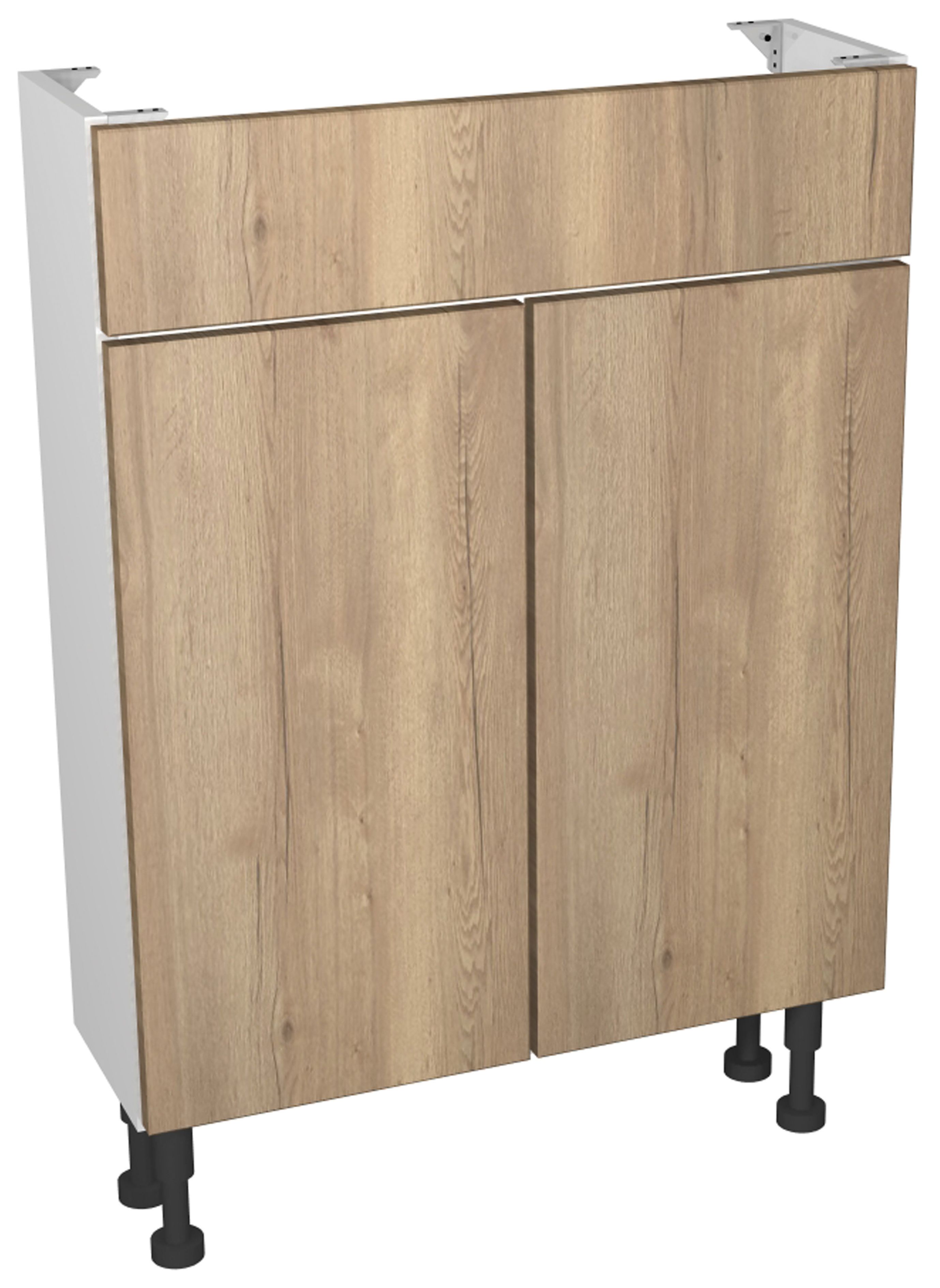 Image of Wickes Vienna Oak Compact Vanity Unit - 600 x 735mm