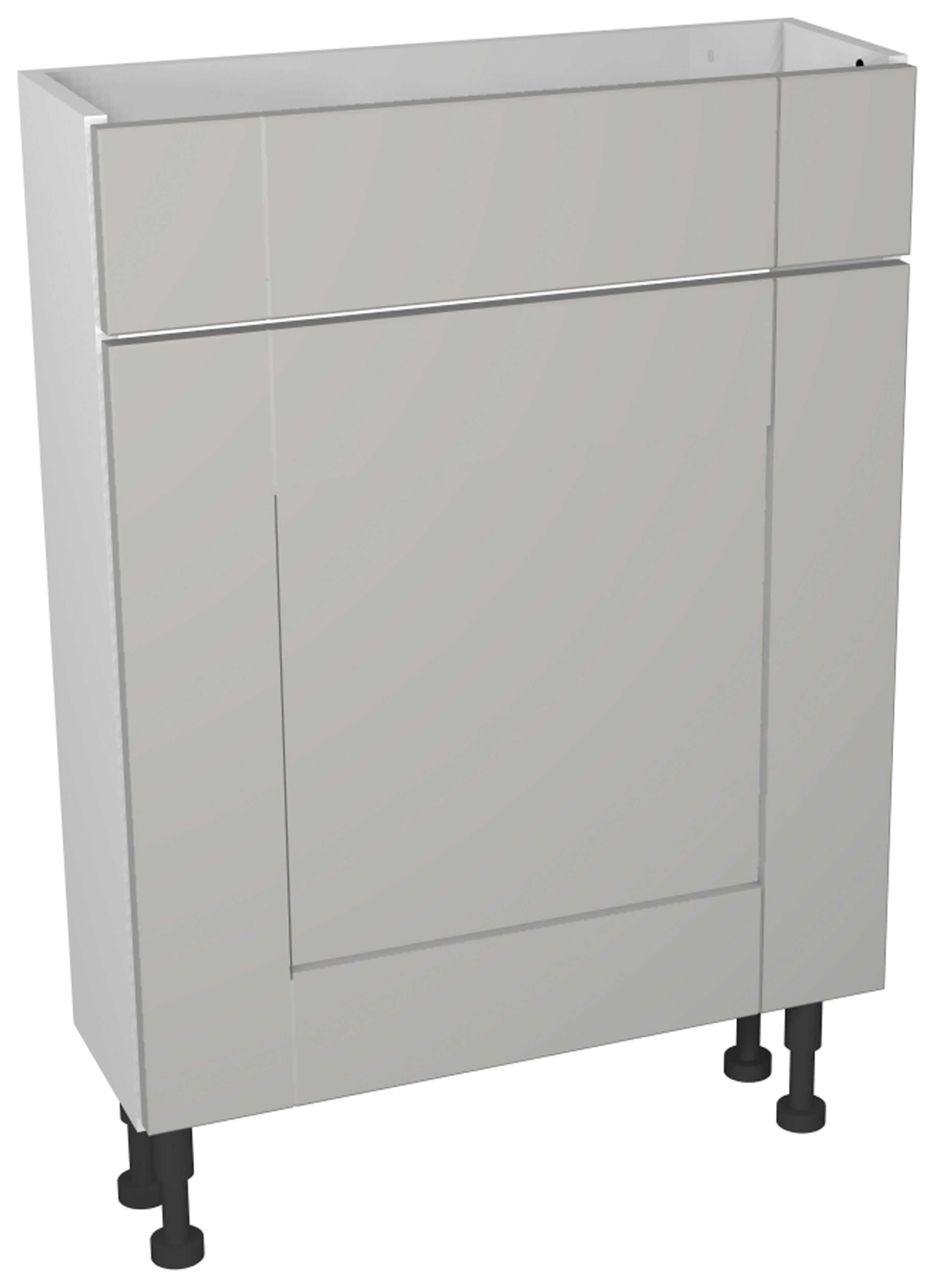 Image of Wickes Vermont Grey Compact WC Unit - 600 x 735mm