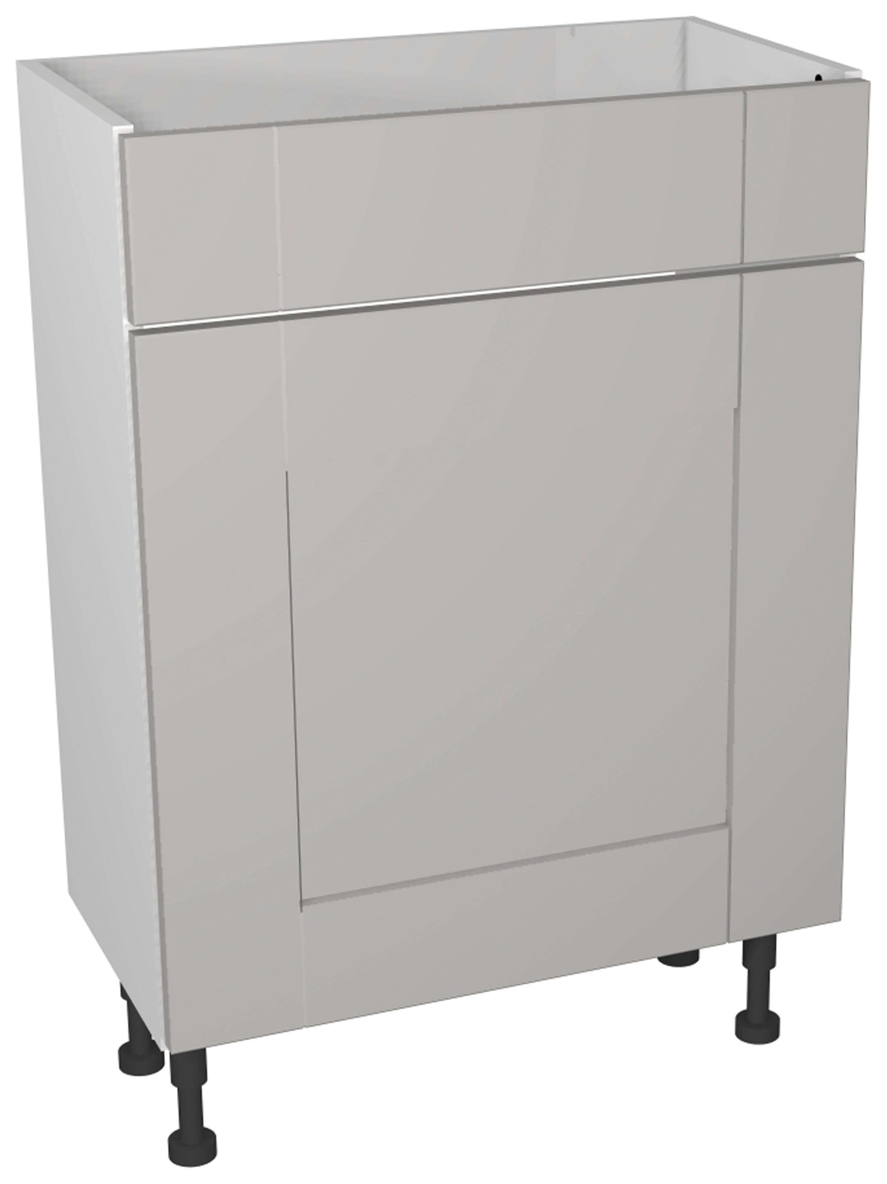 Image of Wickes Vermont Grey WC Unit - 600 x 735mm