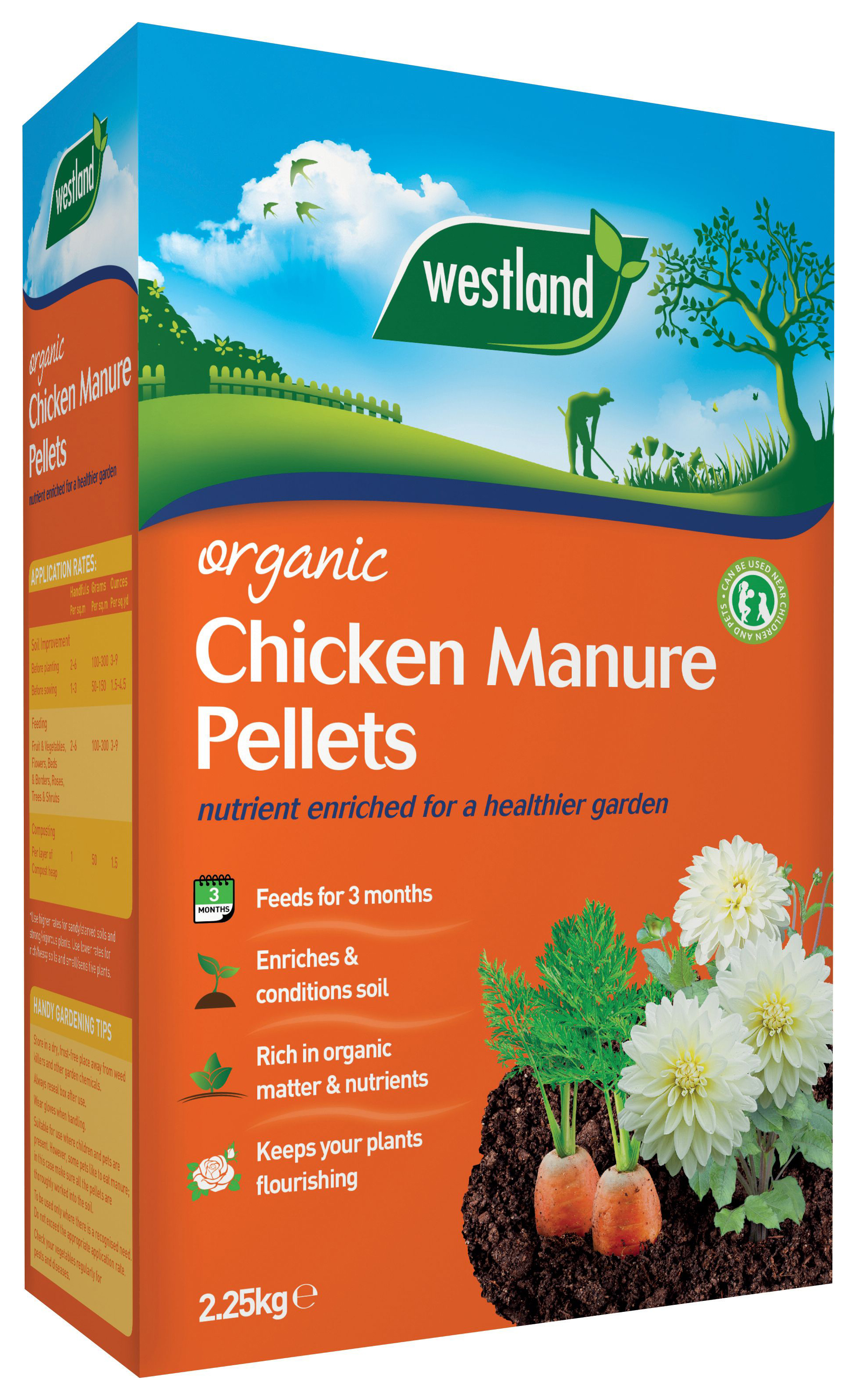 Image of Westland Organic Chicken Manure Pellets - 2.25kg