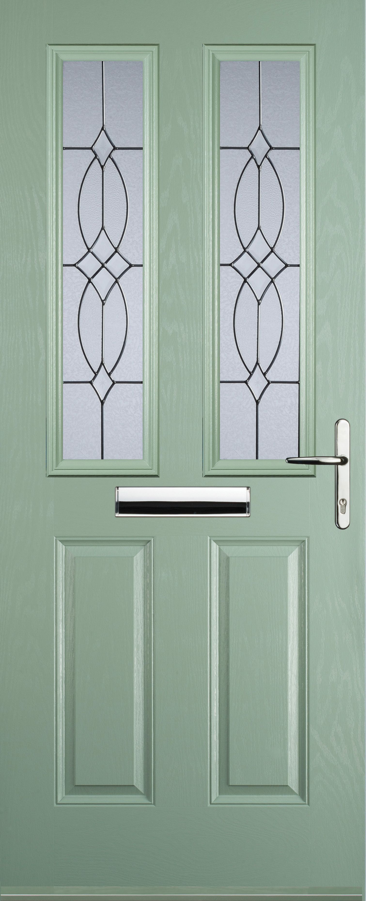 Euramax 2 Panel 2 Square Left Hand Chartwell Green Composite Door - 920 x 2100mm