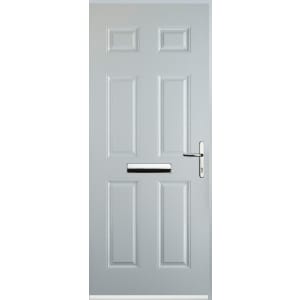 Image of Euramax 6 Panel Left Hand White Composite Door - 920 x 2100mm