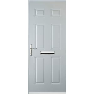 Image of Euramax 6 Panel Right Hand White White Composite Door - 920 x 2100mm