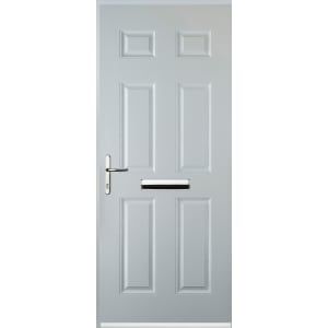 Euramax 6 Panel White Right Hand Composite Door