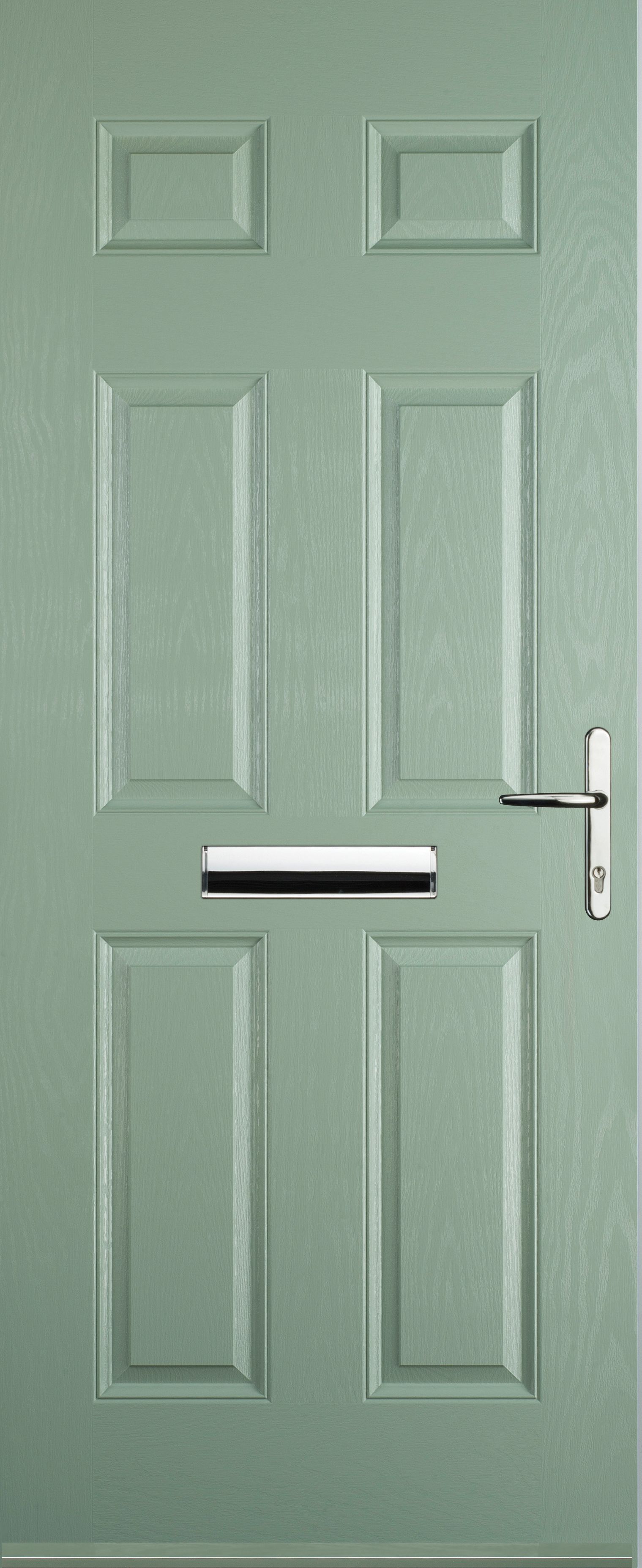 Image of Euramax 6 Panel Left Hand Chartwell Green Composite Door - 920 x 2100mm