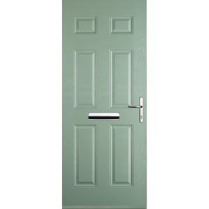 Euramax 6 Panel Chartwell Green Left Hand Composite Door