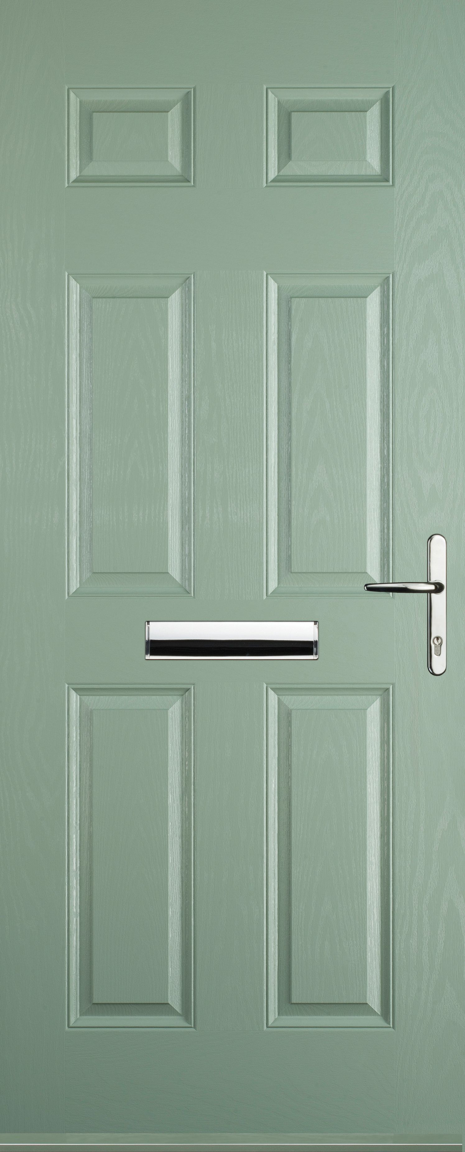 Image of Euramax 6 Panel Left Hand Chartwell Green Composite Door - 840 x 2100mm