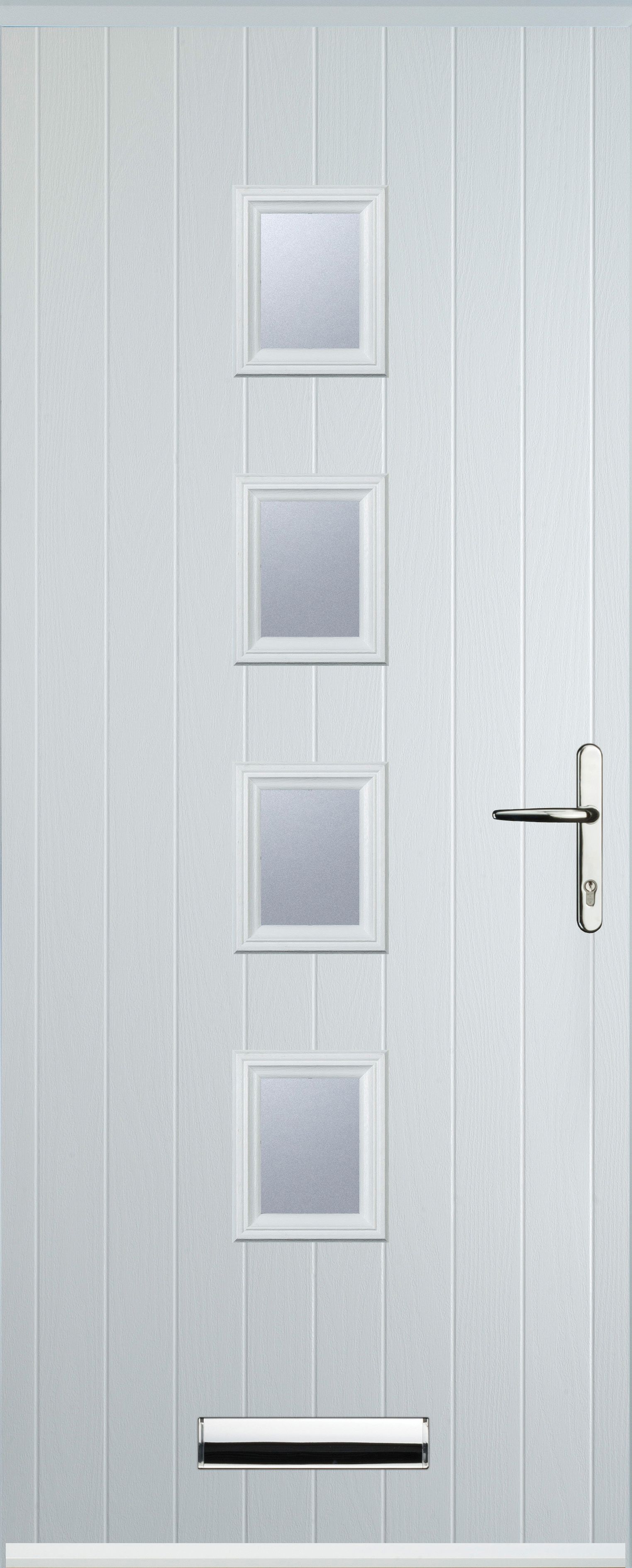 Euramax 4 Square Left Hand White Composite Door - 920 x 2100mm
