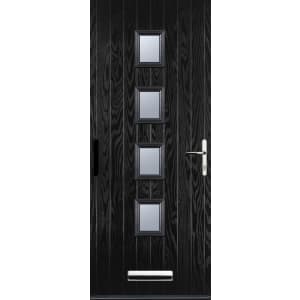 Euramax 4 Square Black Left Hand Composite Door