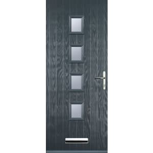 Euramax 4 Square Grey Left Hand Composite Door