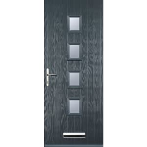 Euramax 4 Square Grey Right Hand Composite Door