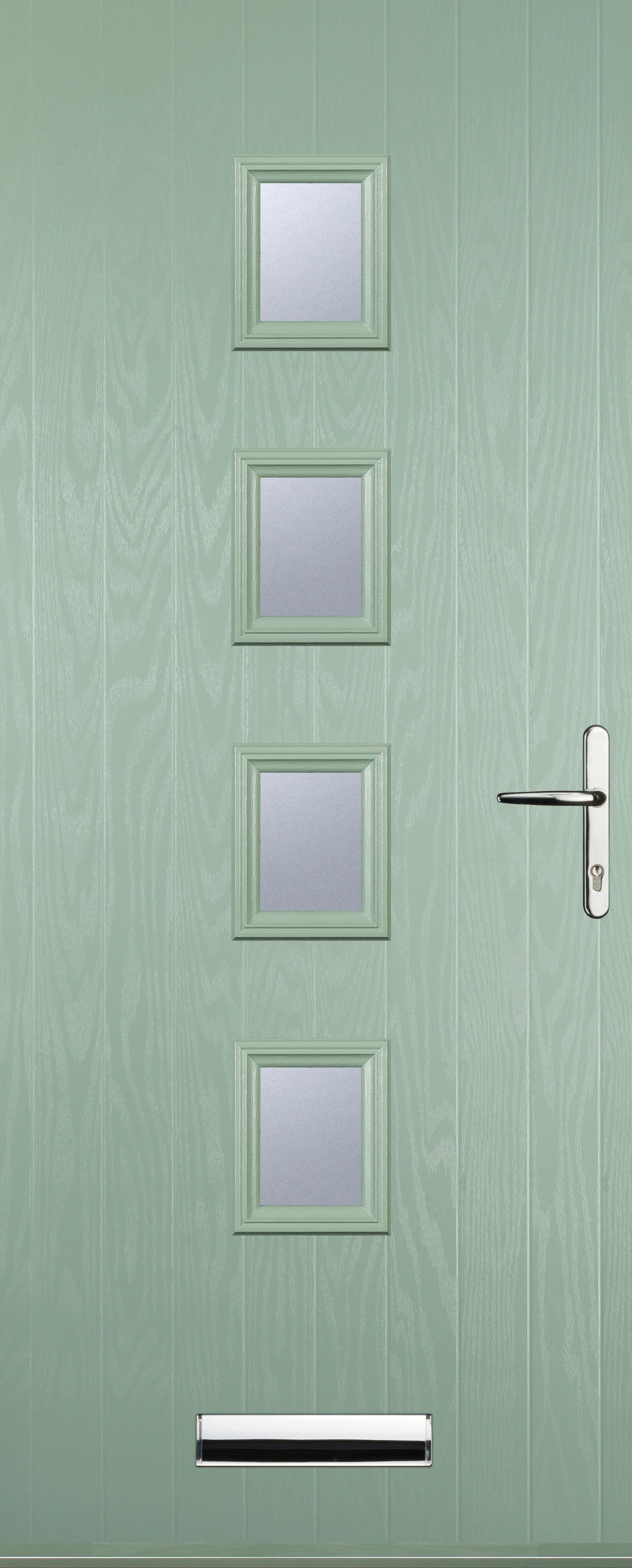 Image of Euramax 4 Square Left Hand Chartwell Green Composite Door - 920 x 2100mm