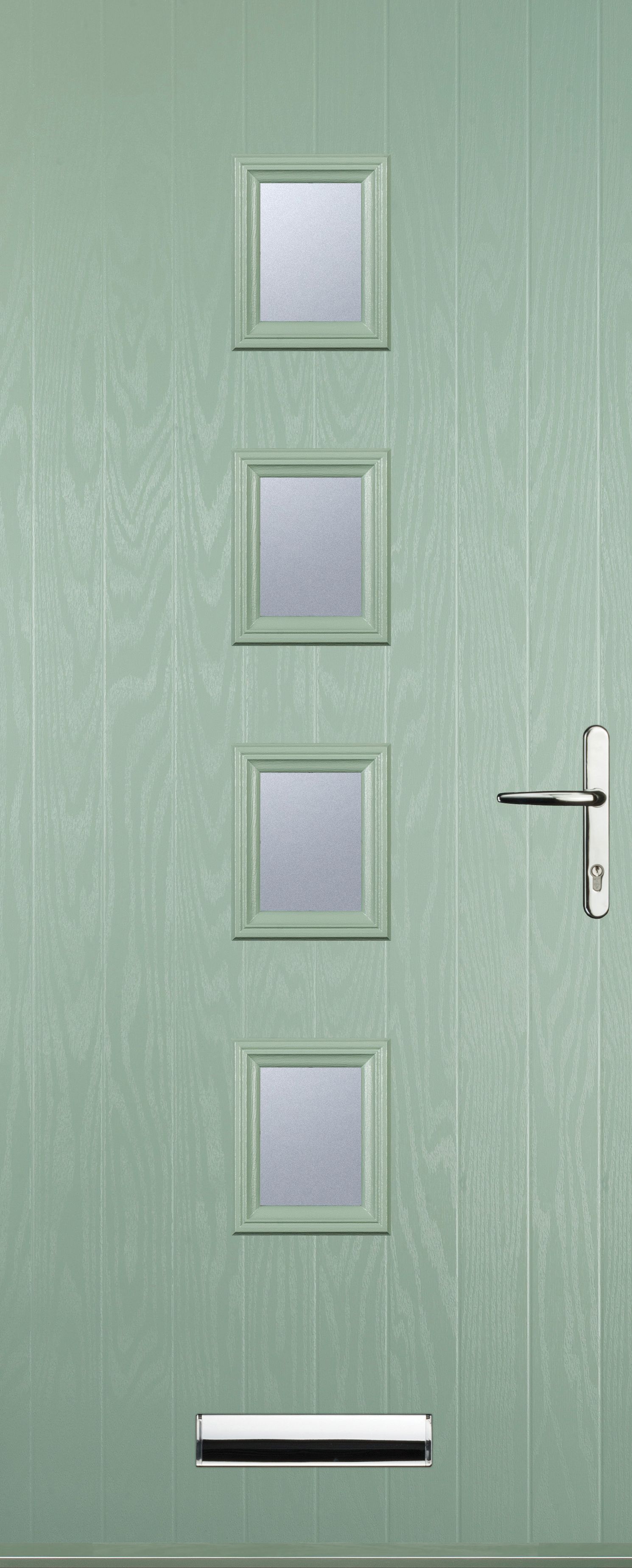 Euramax 4 Square Left Hand Chartwell Green Composite Door - 920 x 2100mm