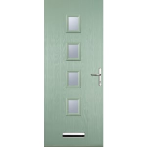 Image of Euramax 4 Square Left Hand Chartwell Green Composite Door - 920 x 2100mm