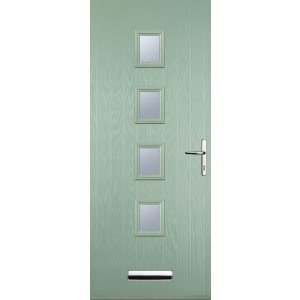 Euramax 4 Square Chartwell Green Left Hand Composite Door