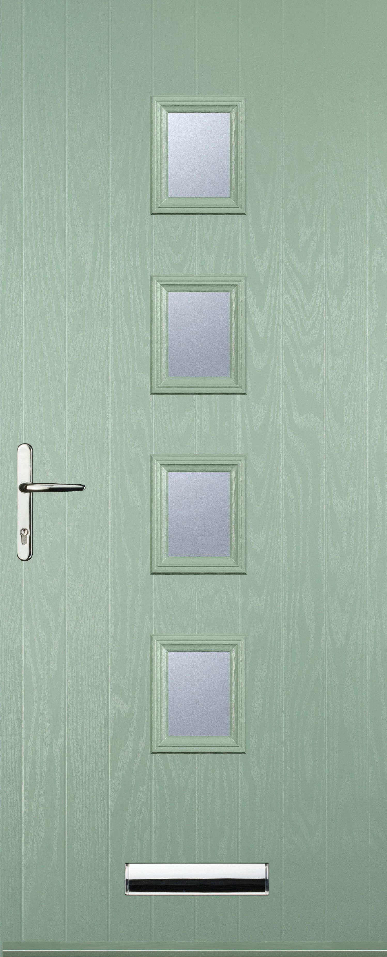 Image of Euramax 4 Square Right Hand Chartwell Green Composite Door - 920 x 2100mm