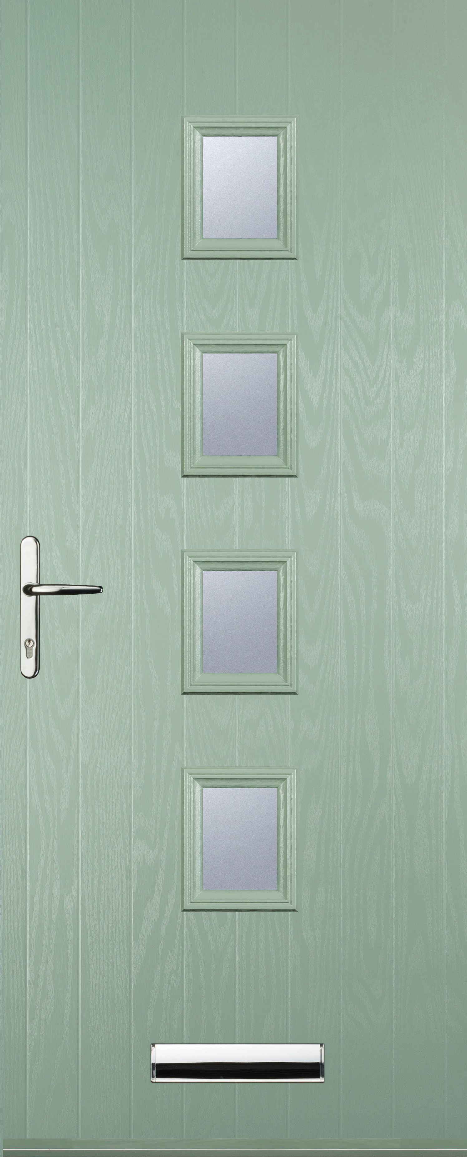 Euramax 4 Square Right Hand Chartwell Green Composite Door - 920 x 2100mm