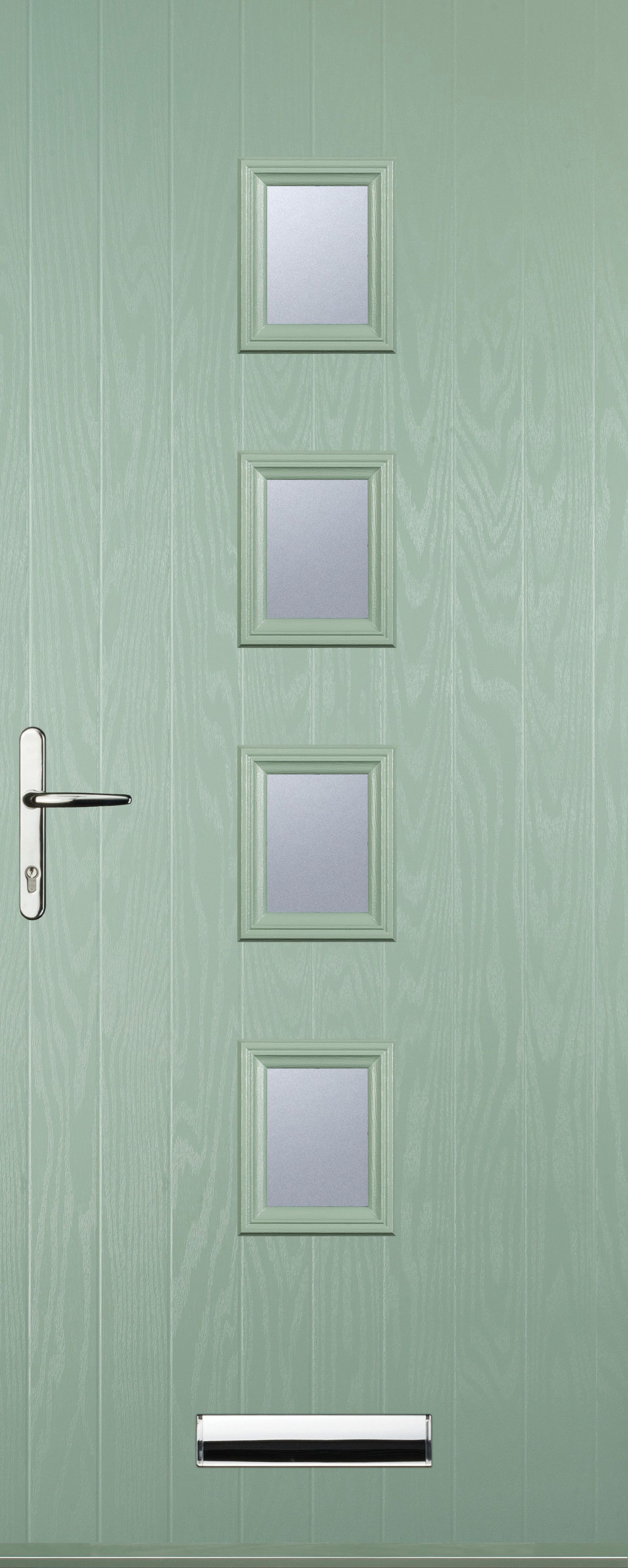 Image of Euramax 4 Square Right Hand Chartwell Green Composite Door - 880 x 2100mm