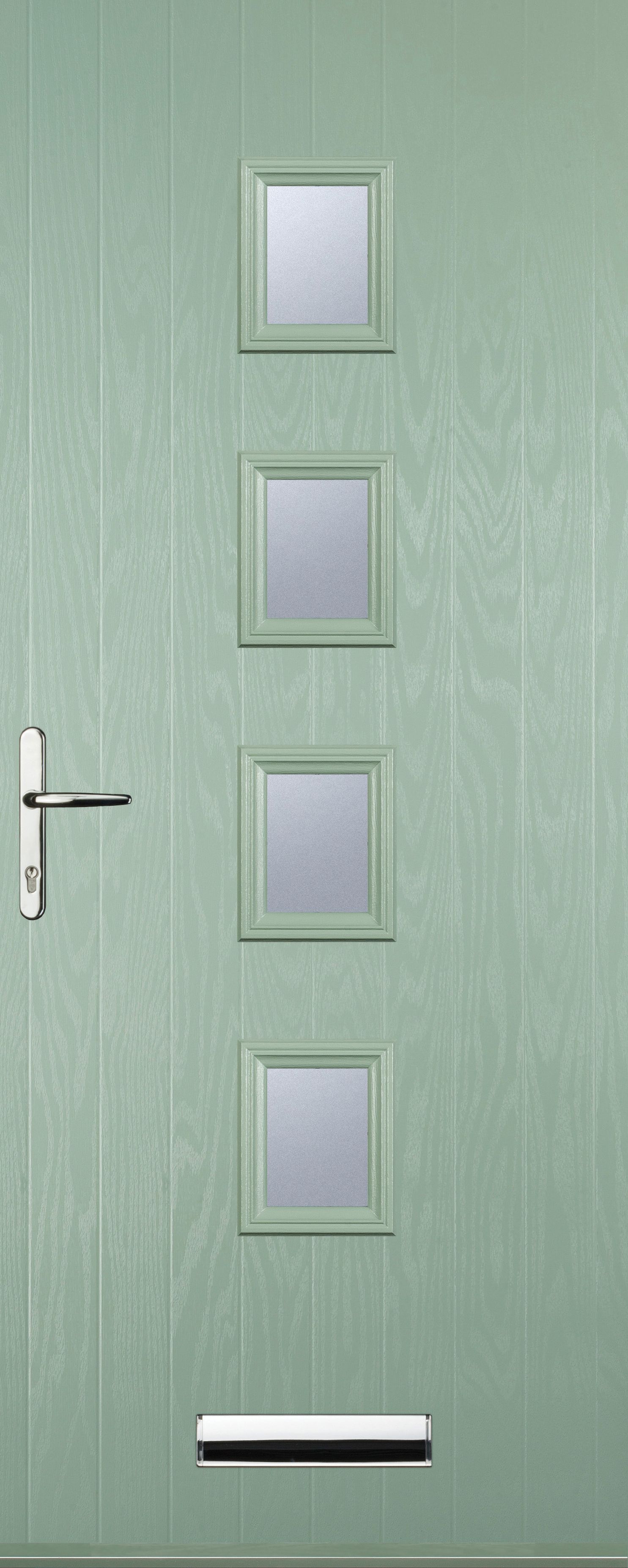 Euramax 4 Square Right Hand Chartwell Green Composite Door - 880 x 2100mm