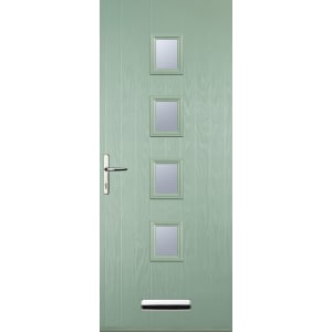Euramax 4 Square Chartwell Green Right Hand Composite Door