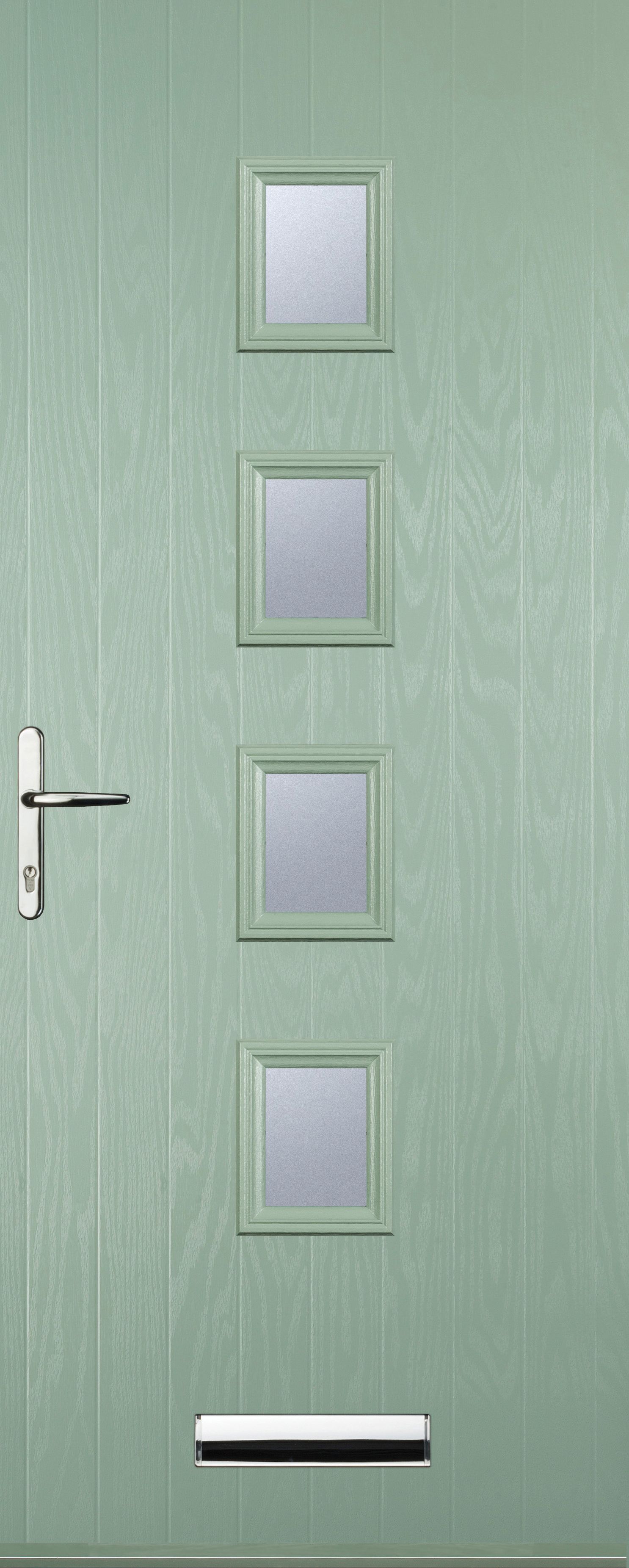 Image of Euramax 4 Square Right Hand Chartwell Green Composite Door - 840 x 2100mm