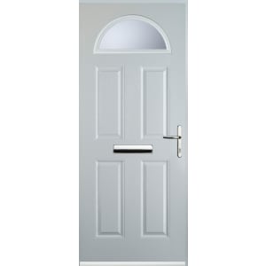 Image of Euramax 4 Panel 1 Arch Left White Hand Composite Door - 840 x 2100mm